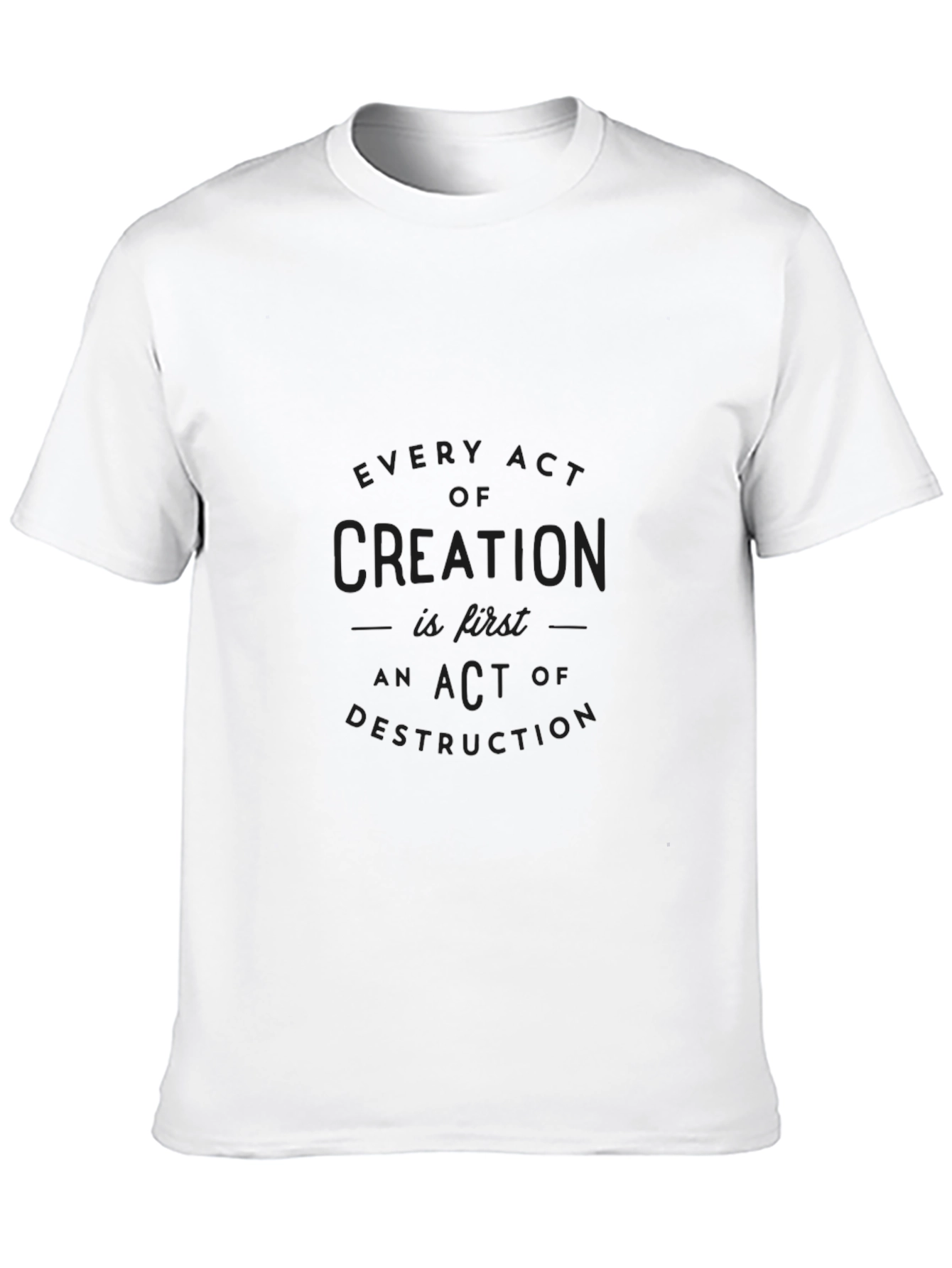 Creation Destruction Graphic Tee - Mens Black T-Shirt