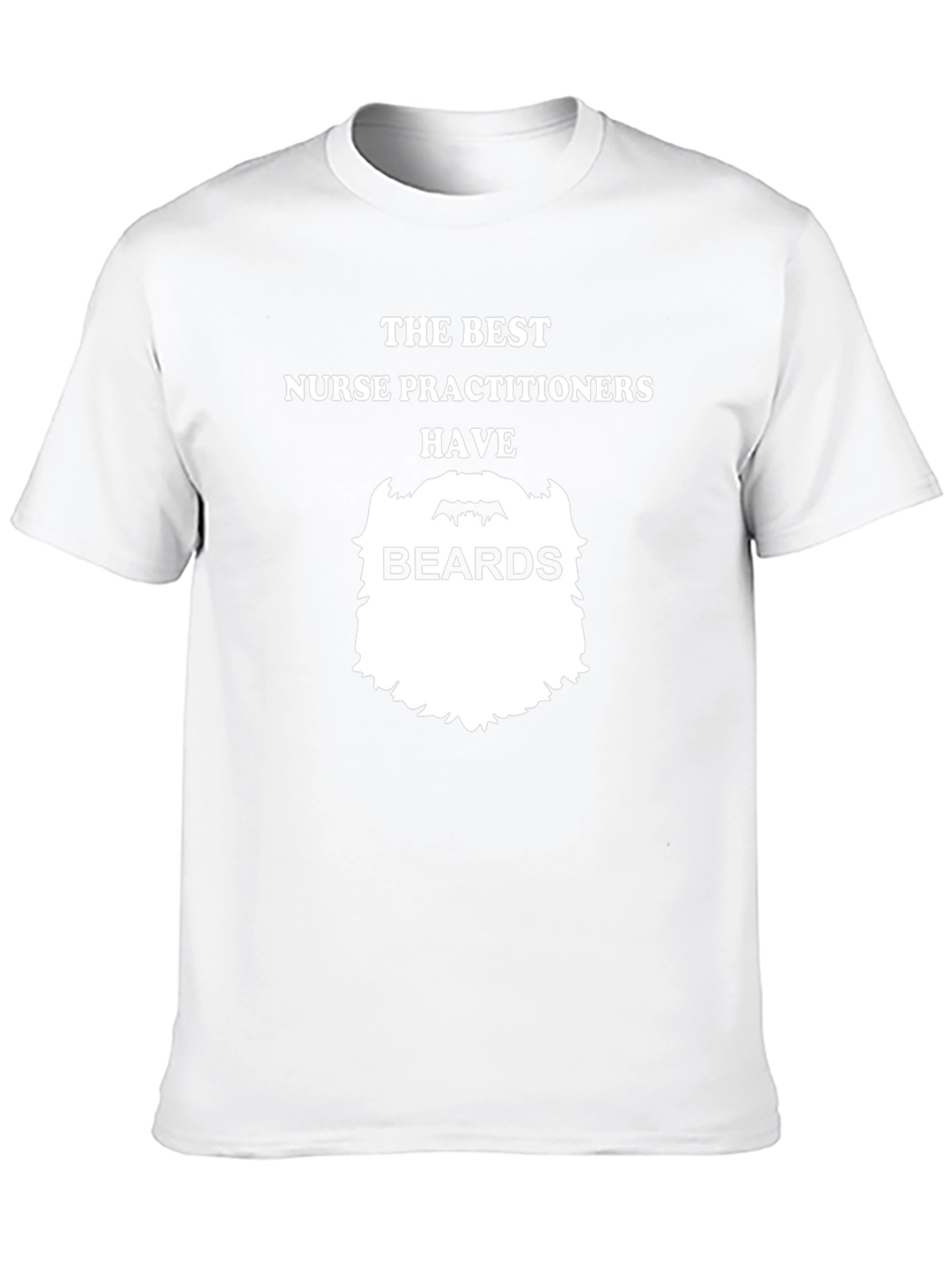 Bearded Nurse Practitioner T-Shirt - Black Cotton Tee