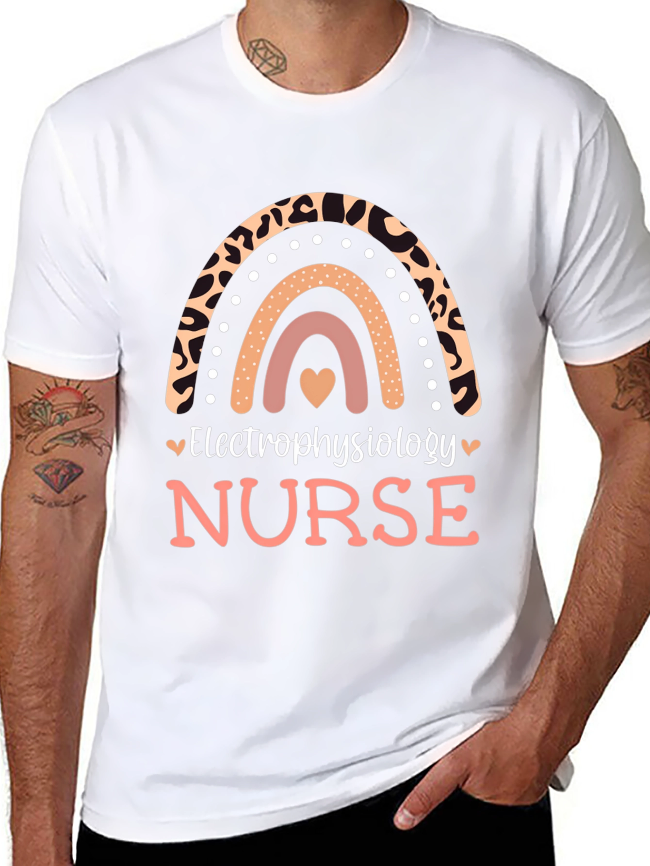 Electrophysiology Nurse Rainbow T-Shirt