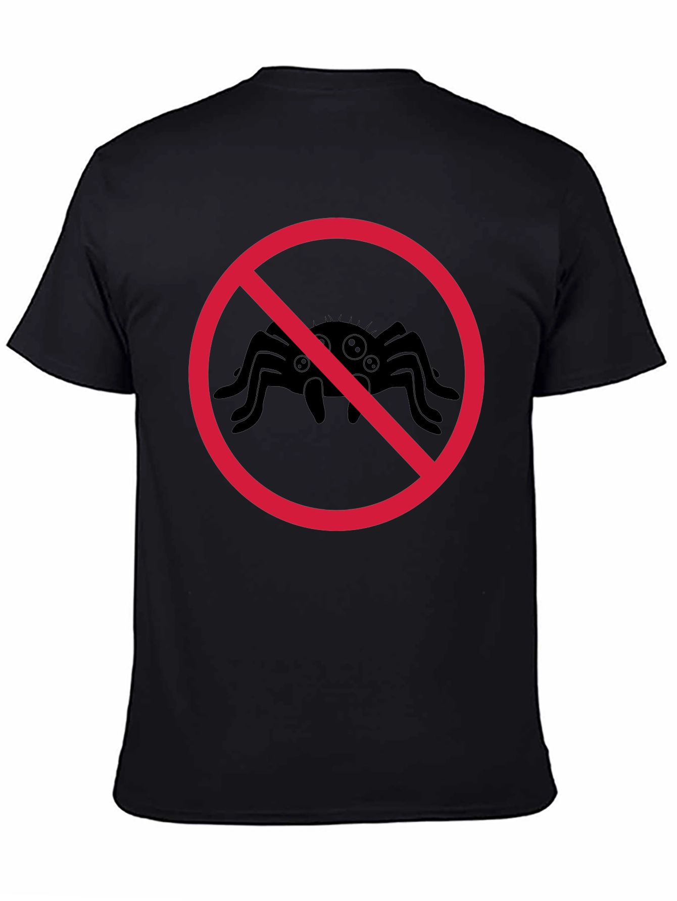 No Spiders T-Shirt - Black Cotton Tee