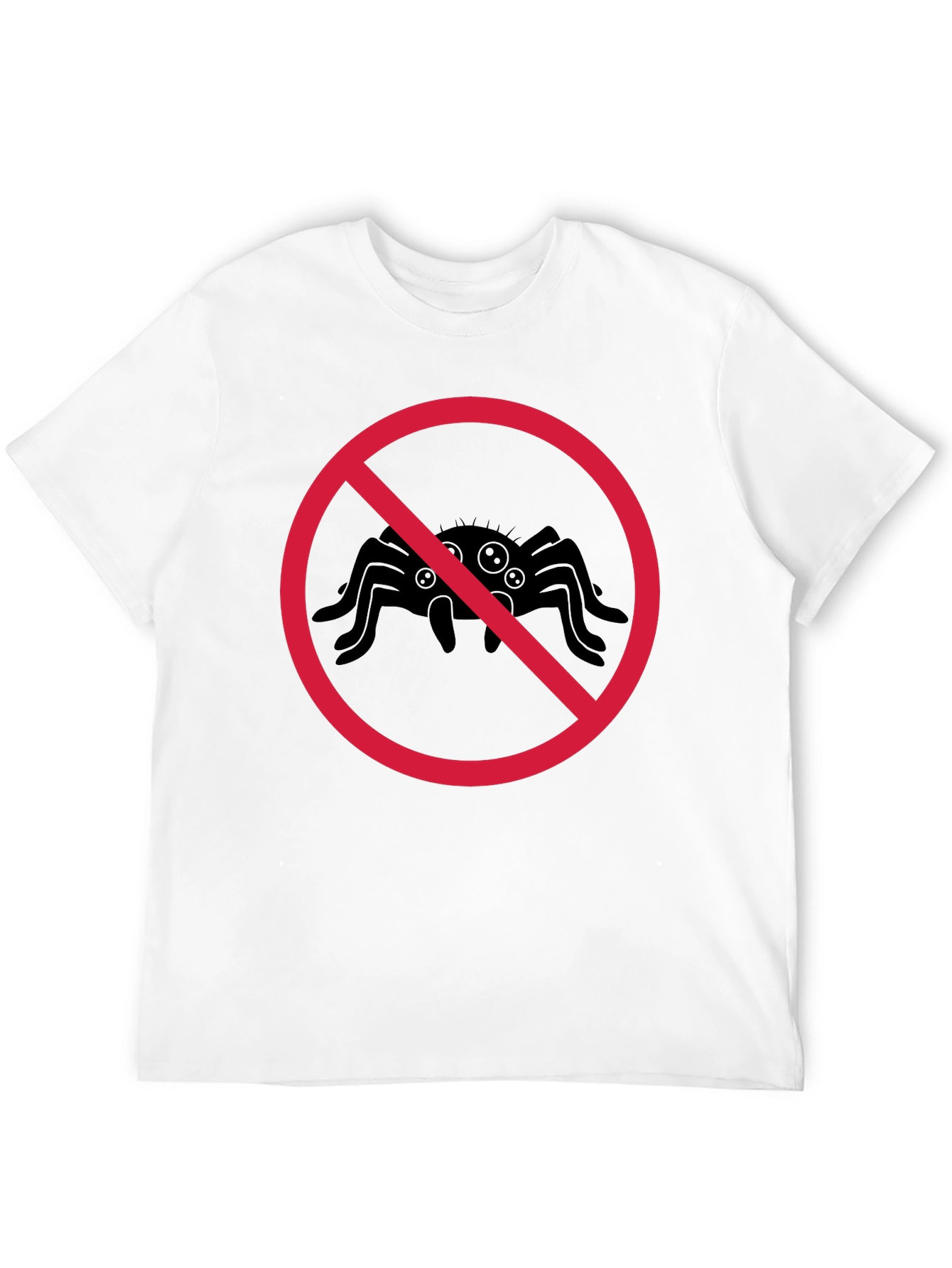 No Spiders T-Shirt - Black Cotton Tee