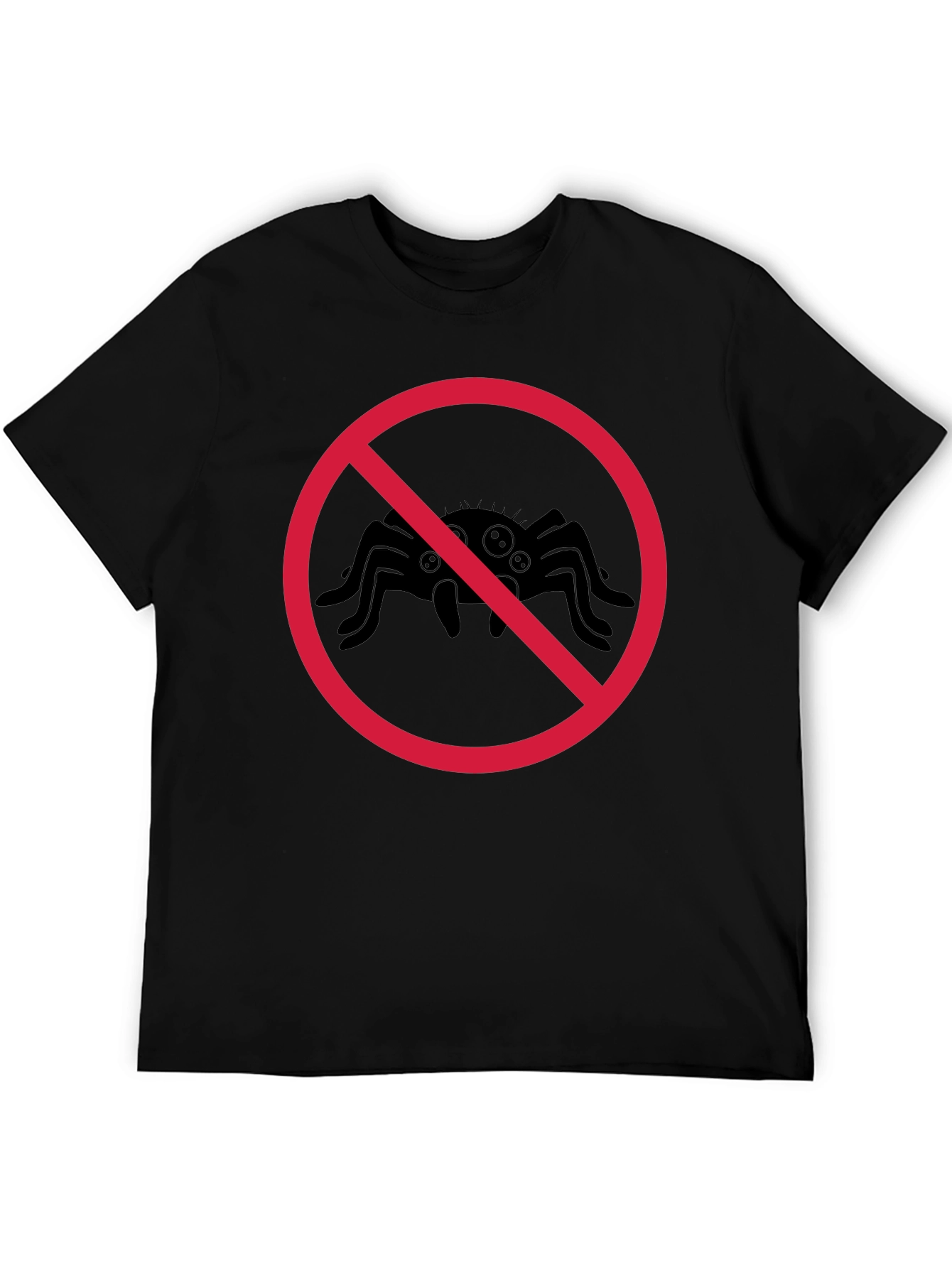 No Spiders T-Shirt - Black Cotton Tee