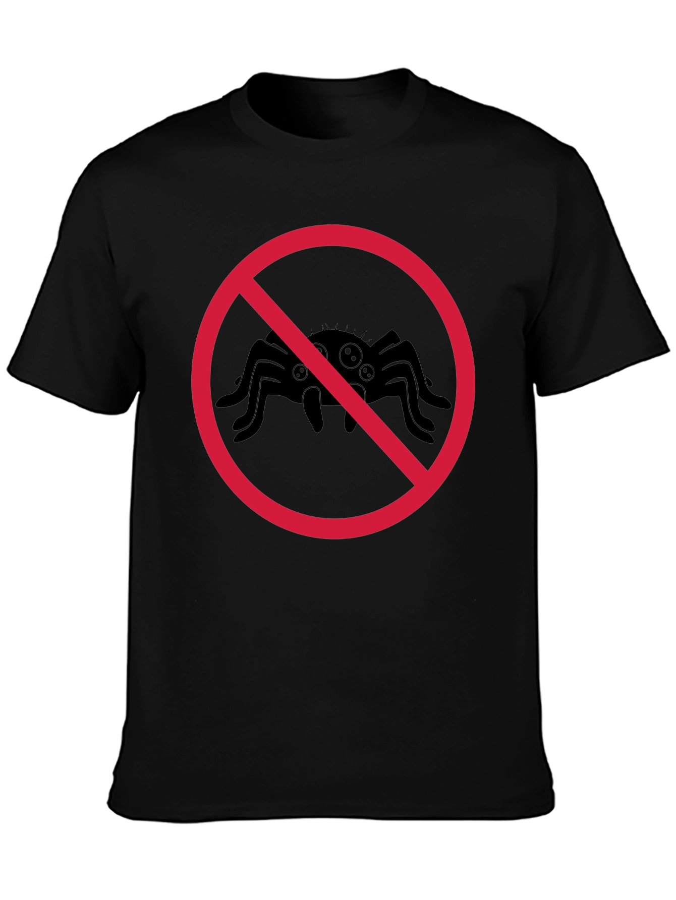 No Spiders T-Shirt - Black Cotton Tee