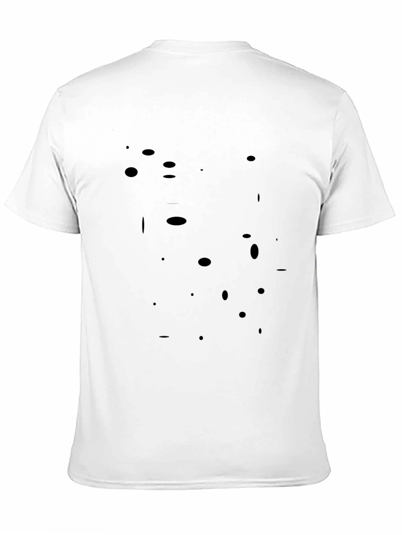 Distressed Black Crew Neck T-Shirt with Ripped Holes
