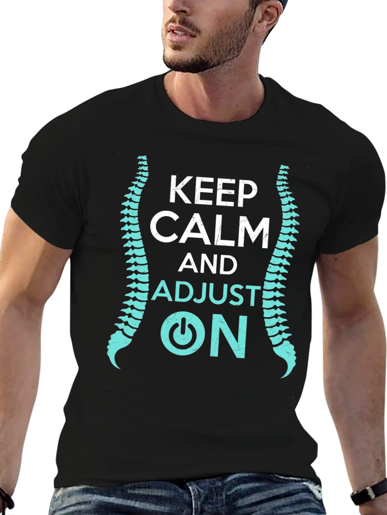 Keep Calm and Adjust On Chiropractor T-Shirt
