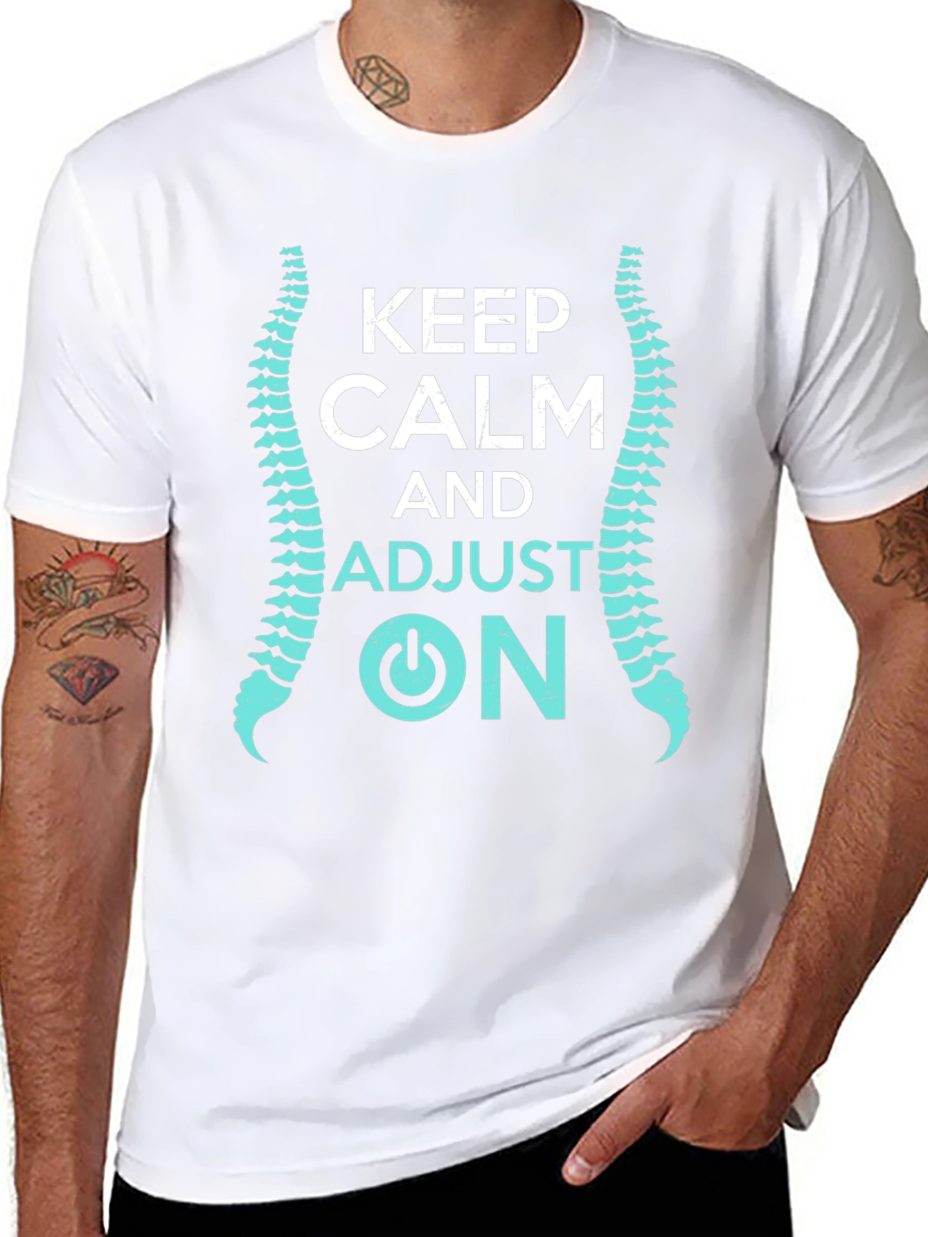 Keep Calm and Adjust On Chiropractor T-Shirt