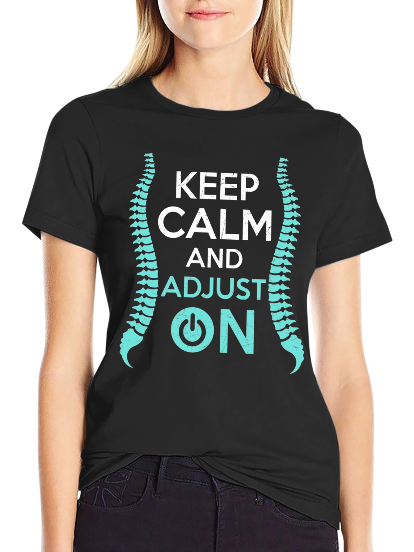 Keep Calm and Adjust On Chiropractor T-Shirt