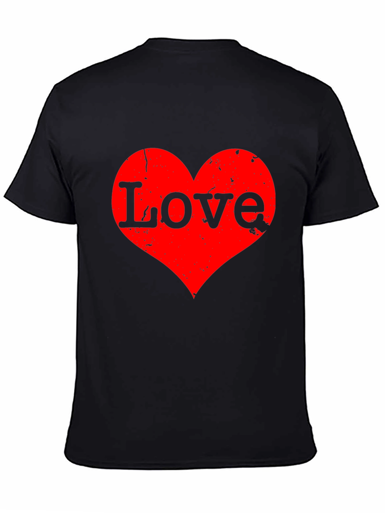Love Heart Graphic Tee - Black T-Shirt