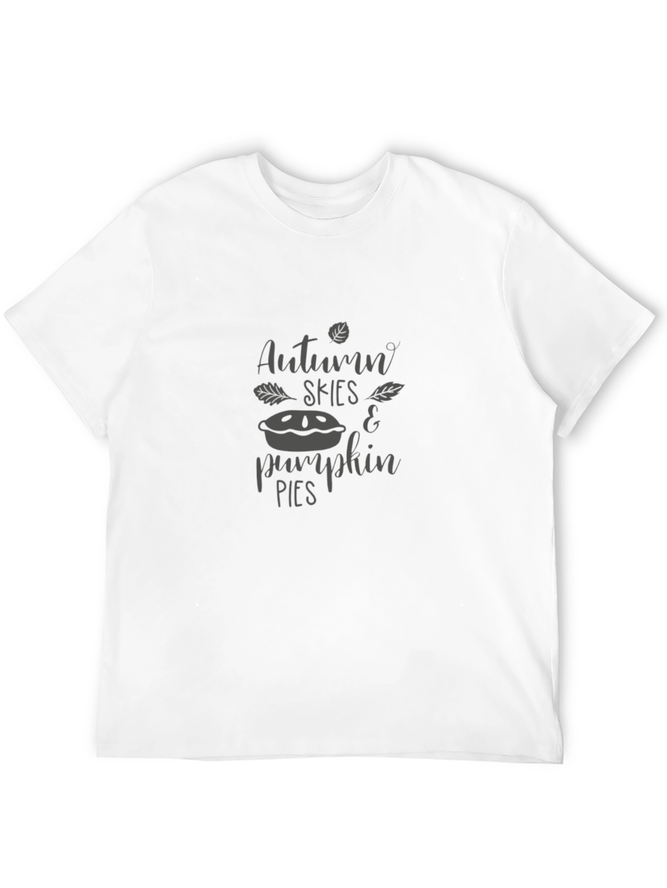 Autumn Skies & Pumpkin Pies Black T-Shirt