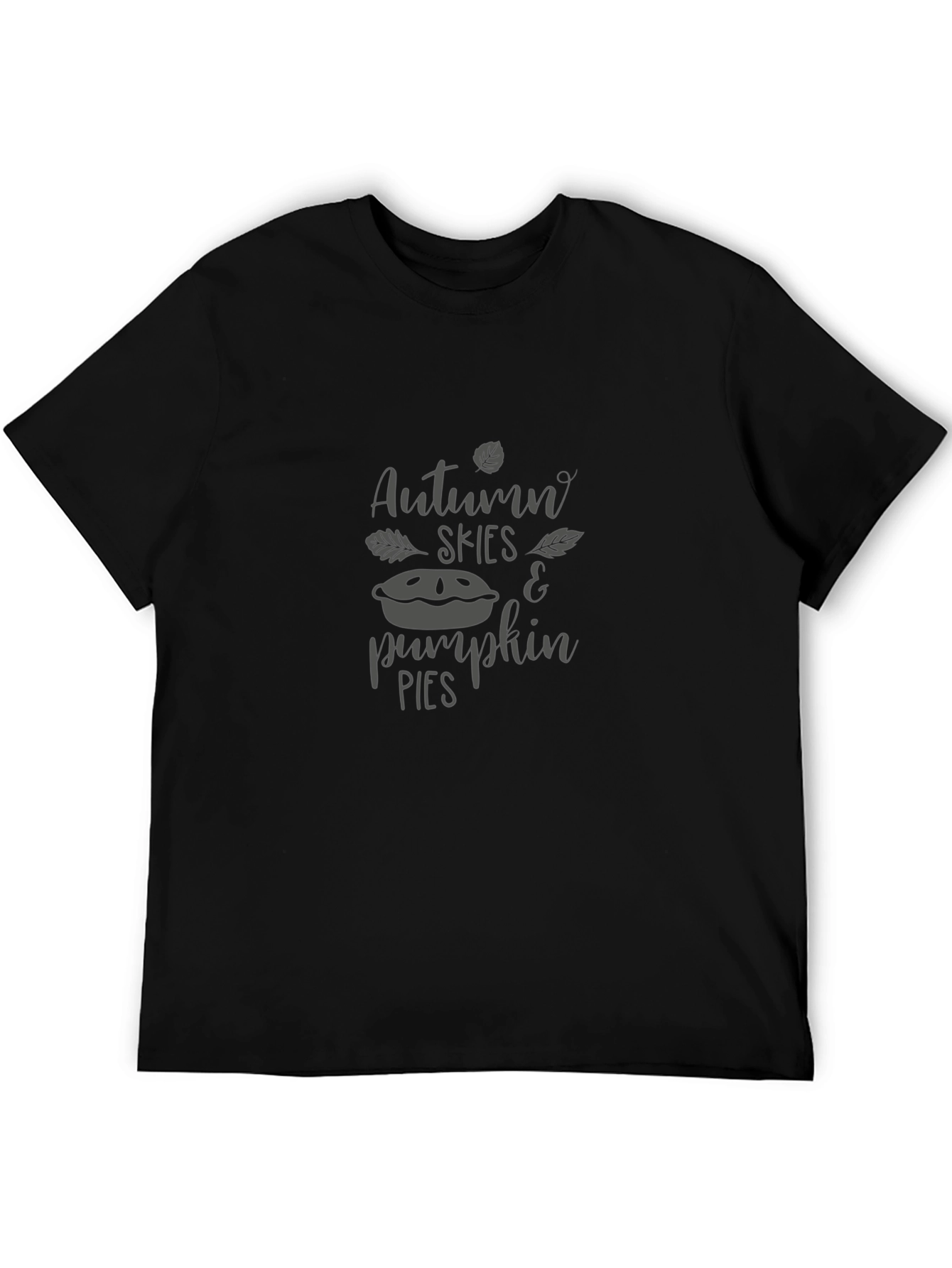 Autumn Skies & Pumpkin Pies Black T-Shirt