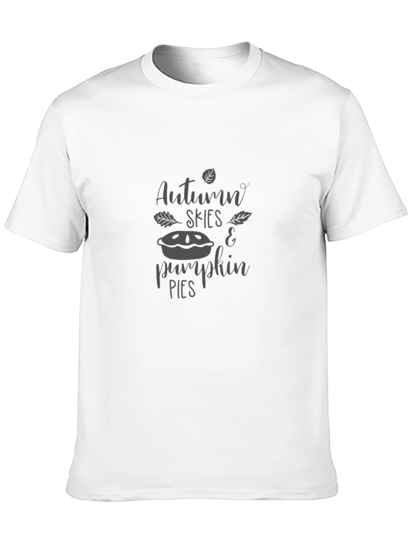 Autumn Skies & Pumpkin Pies Black T-Shirt