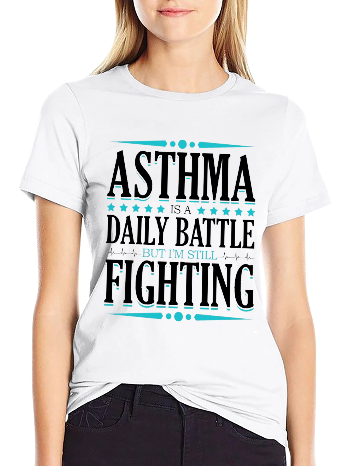 Asthma Awareness T-Shirt: Daily Battle Still Fighting