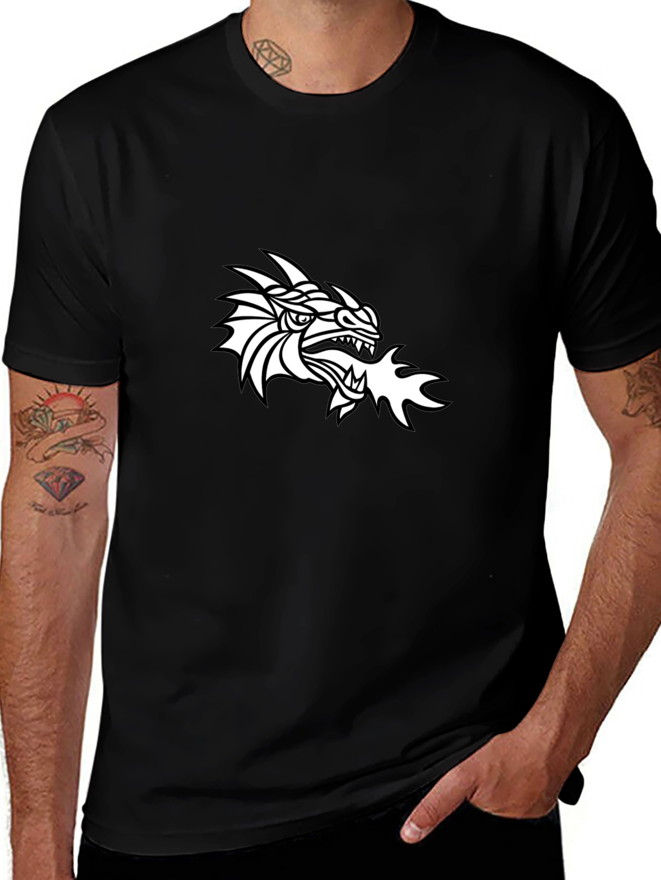 Dragon Fire Graphic T-Shirt - Cool Design