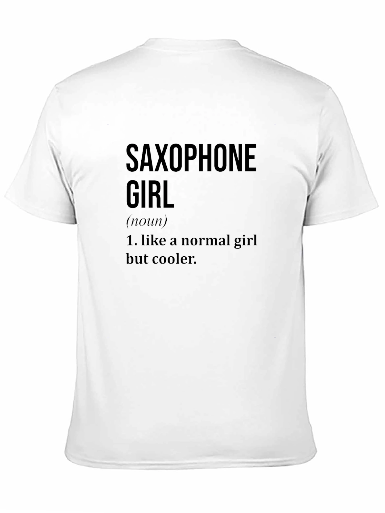 Saxophone Girl Definition Black T-Shirt
