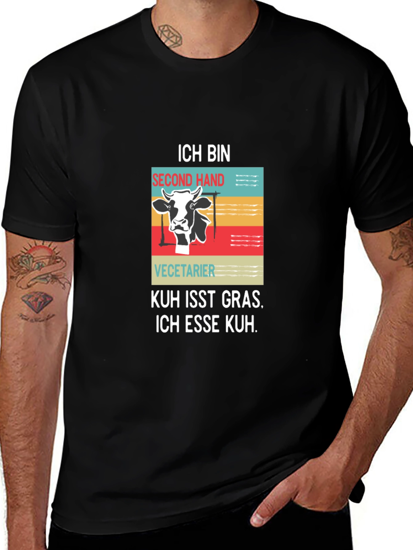 Ich Bin Second Hand Vegetarian Graphic Tee
