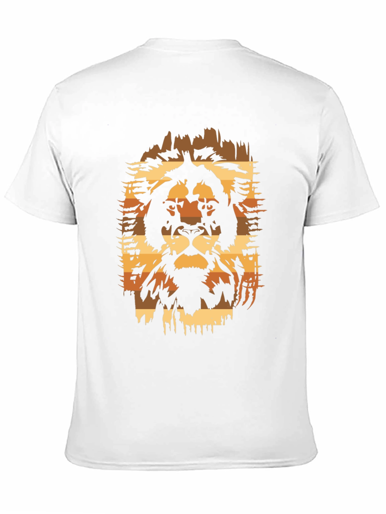 Lion Graphic Print Black T-Shirt - Animal Design