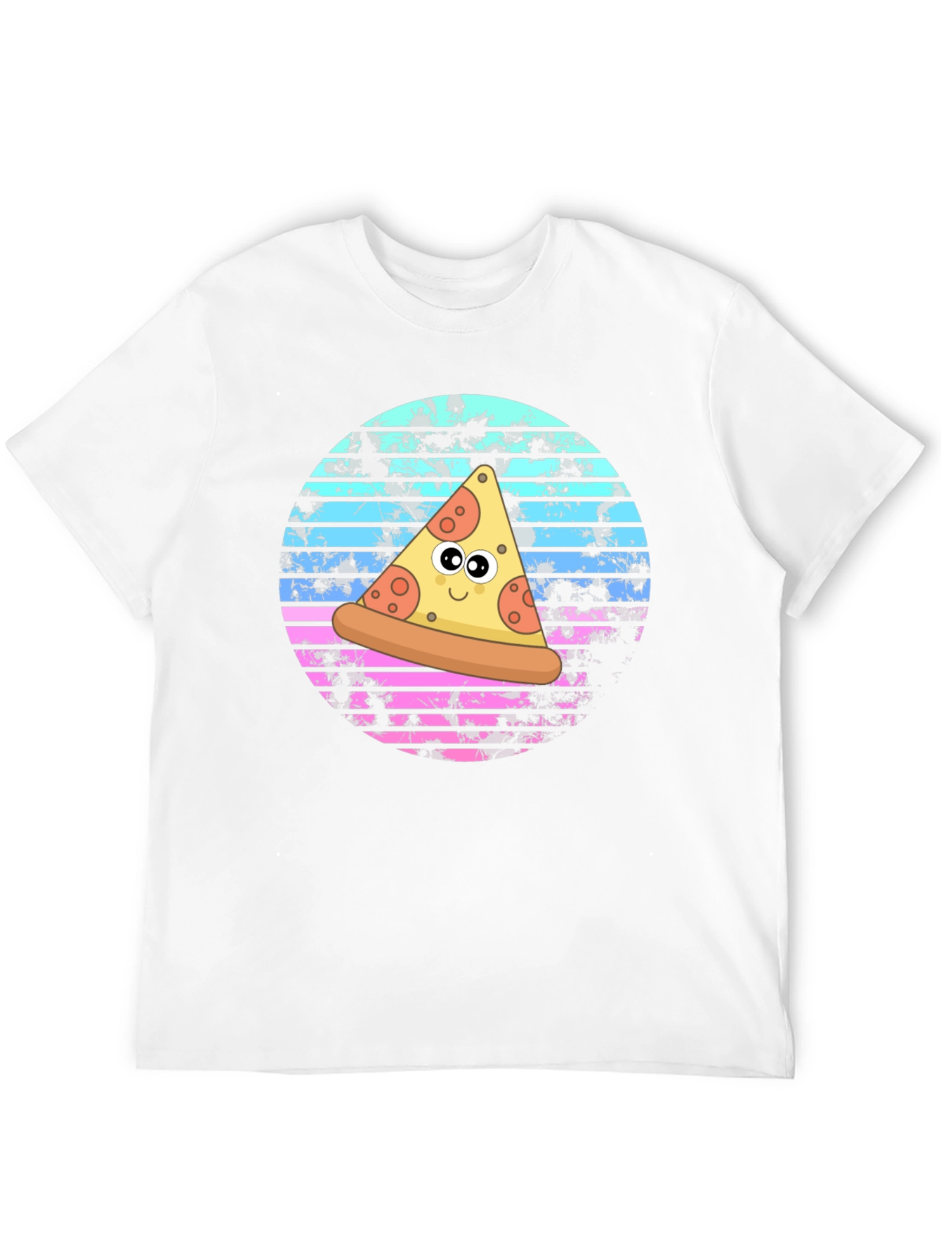 Pizza Slice Graphic Tee - Trendy Retro Style