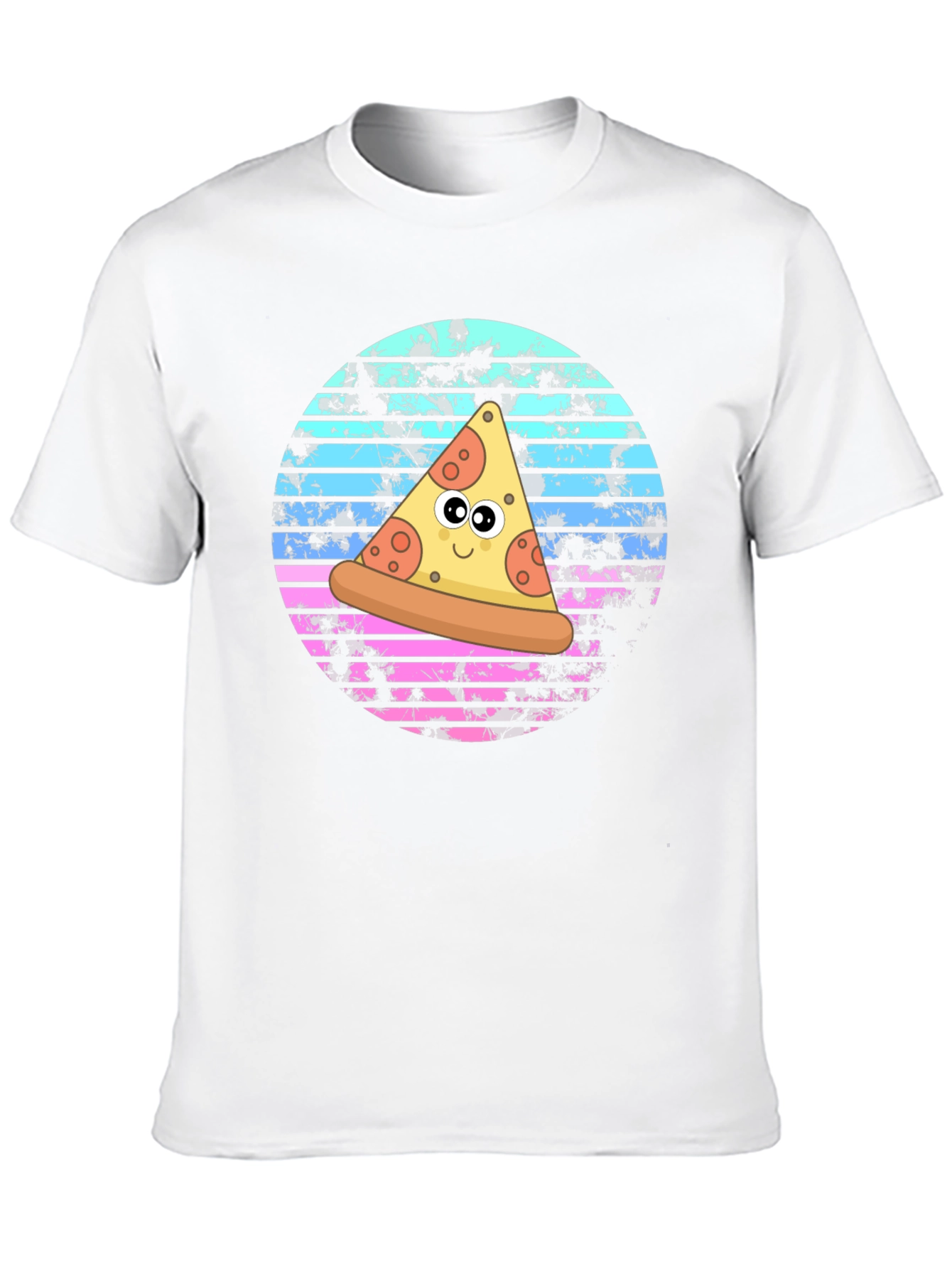 Pizza Slice Graphic Tee - Trendy Retro Style