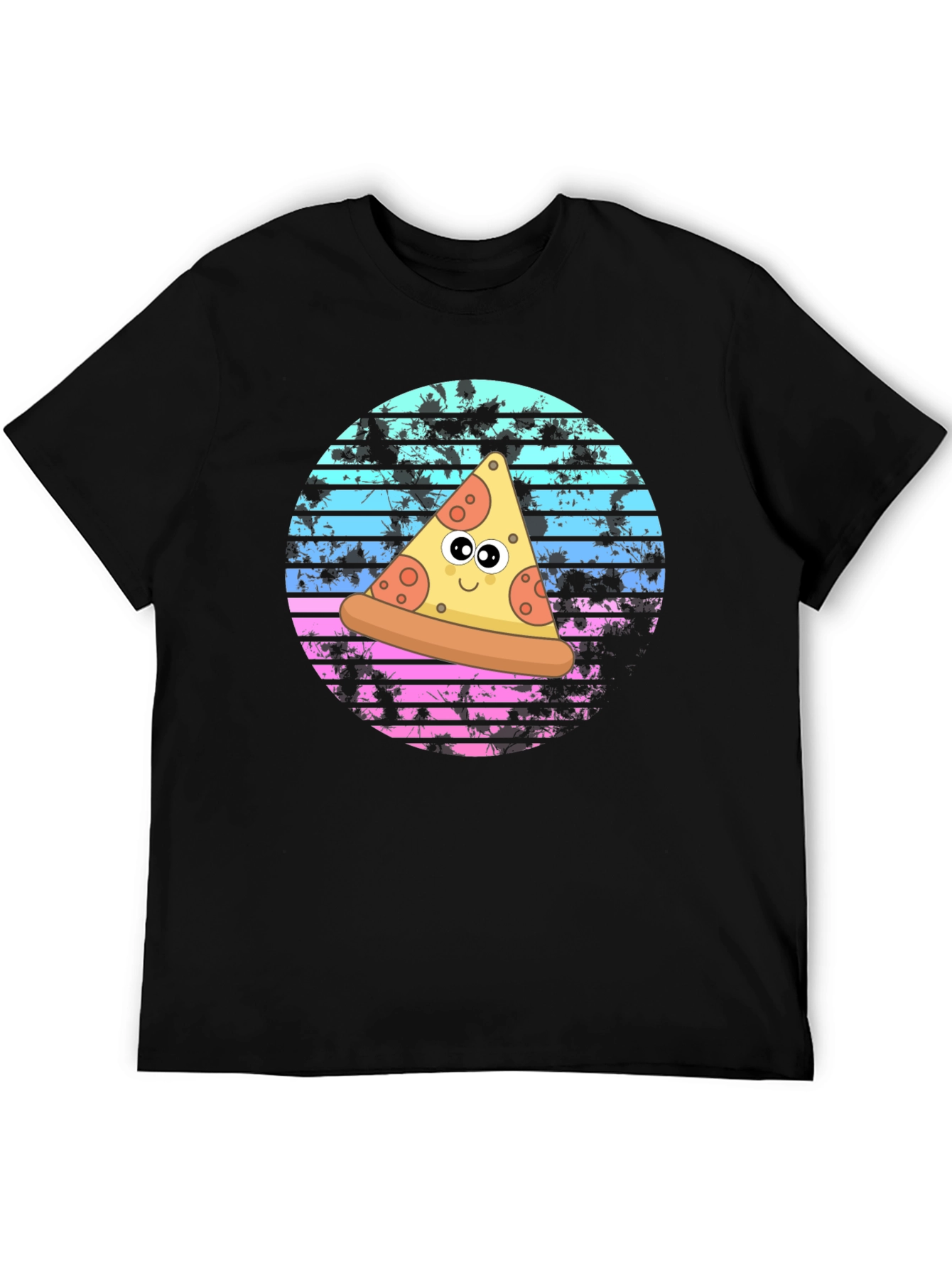Pizza Slice Graphic Tee - Trendy Retro Style