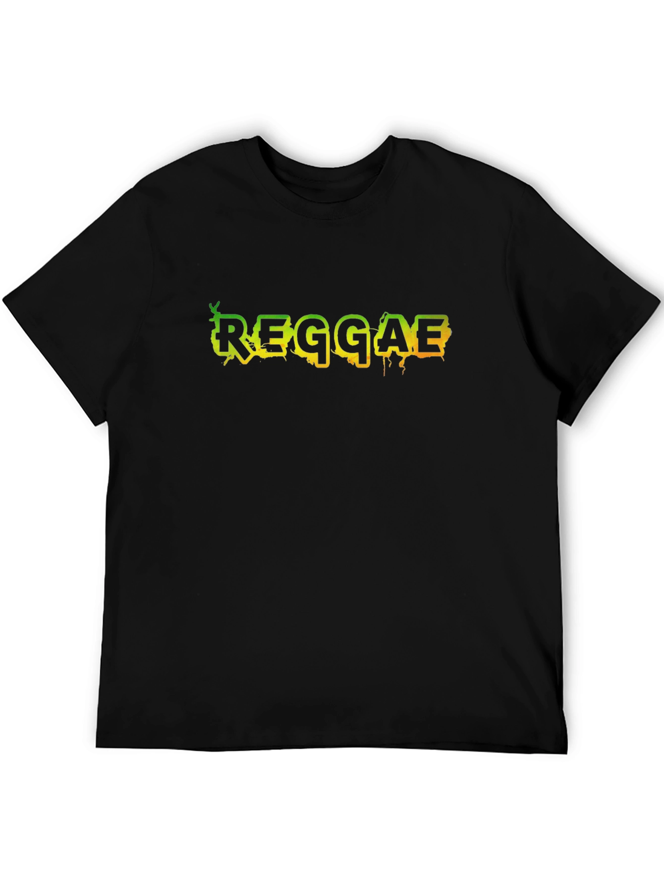 Reggae Style Graphic T-Shirt - Black
