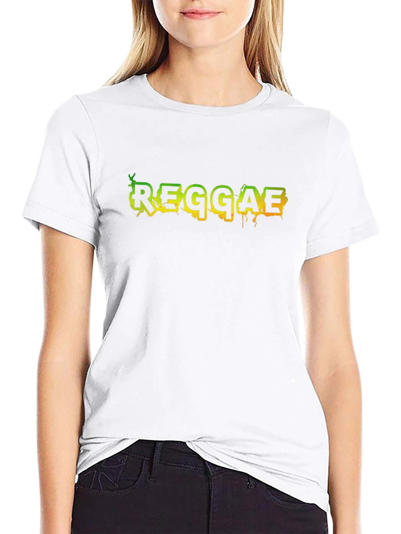 Reggae Style Graphic T-Shirt - Black