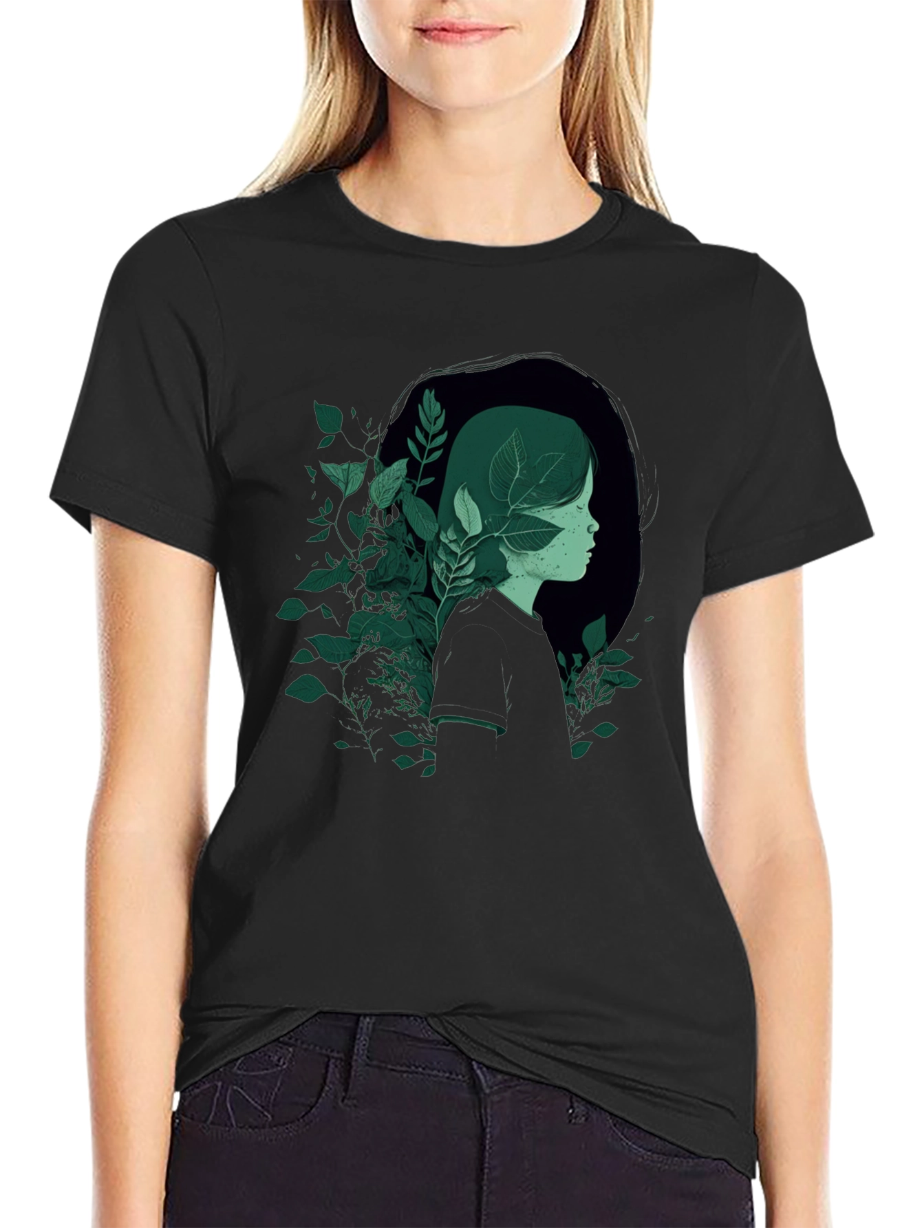 Nature Portrait Graphic Tee - Modern Style