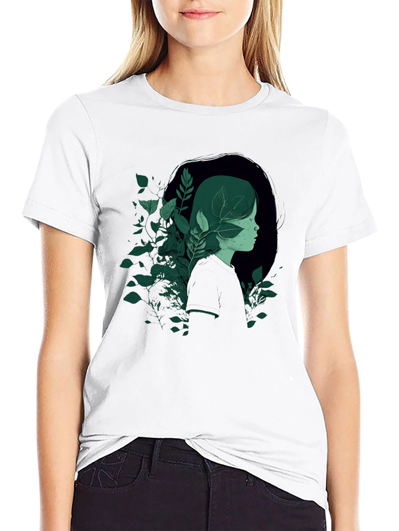 Nature Portrait Graphic Tee - Modern Style