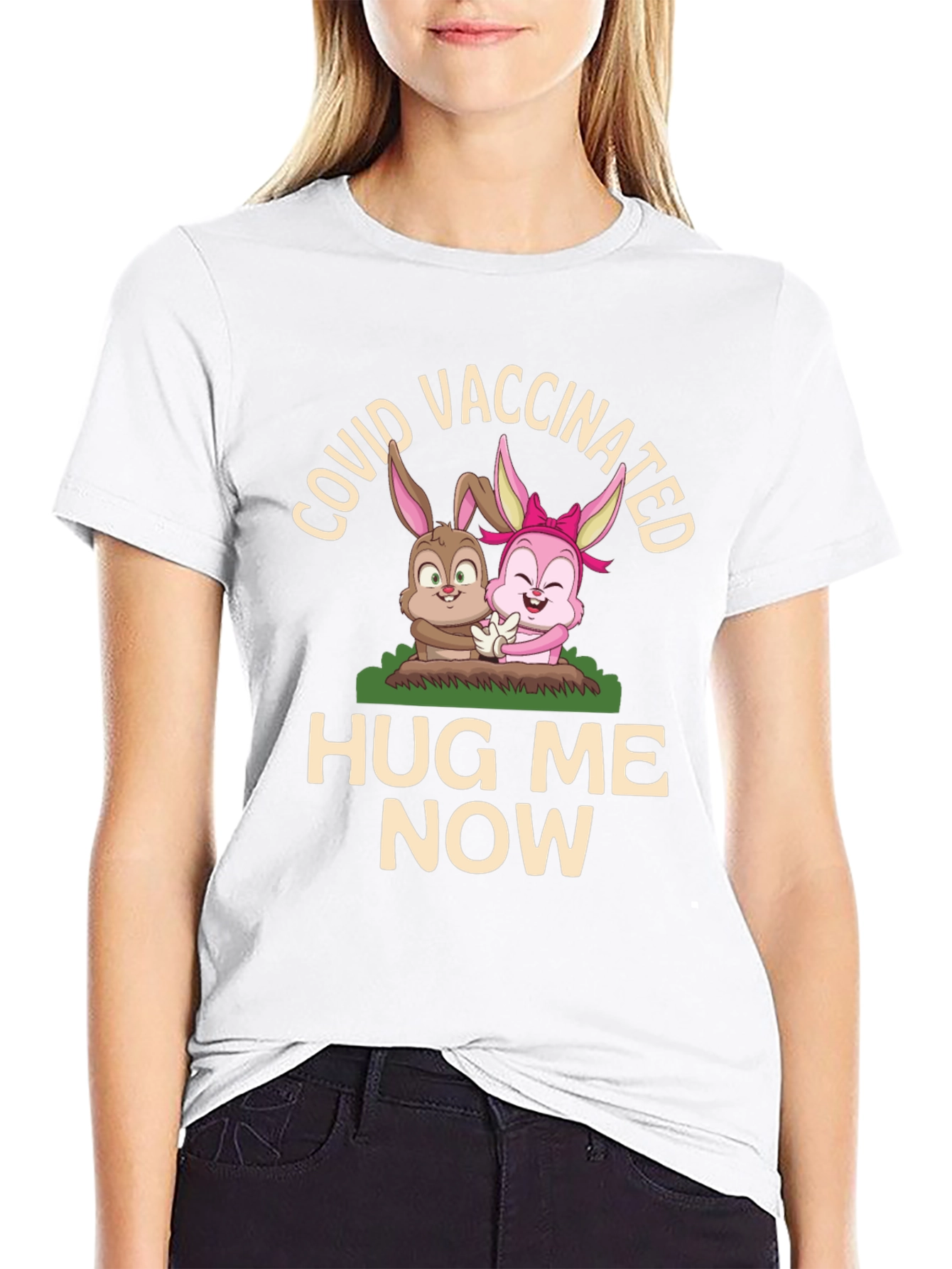 COVID Vaccinated Hug Me Now T-Shirt