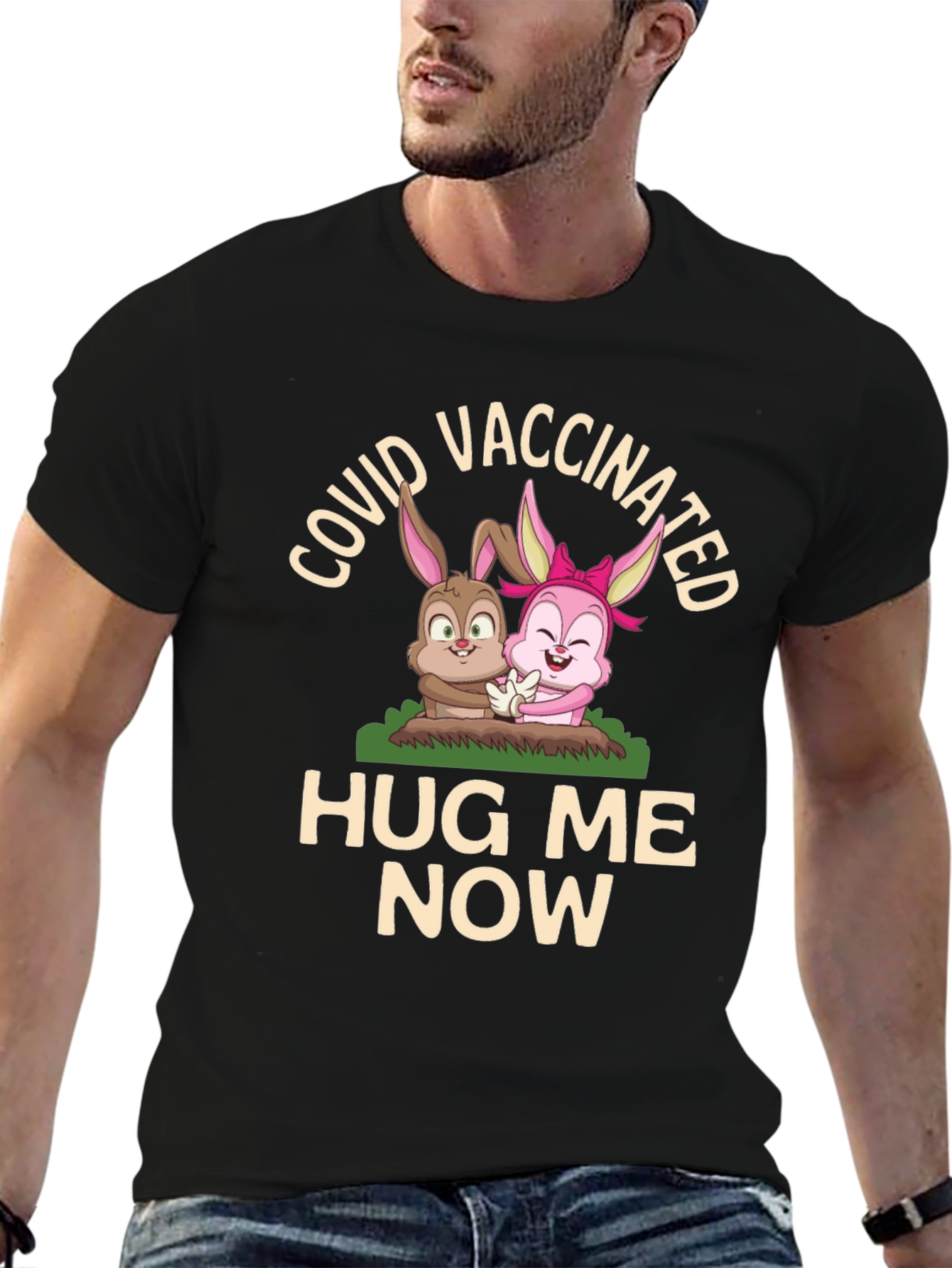 COVID Vaccinated Hug Me Now T-Shirt
