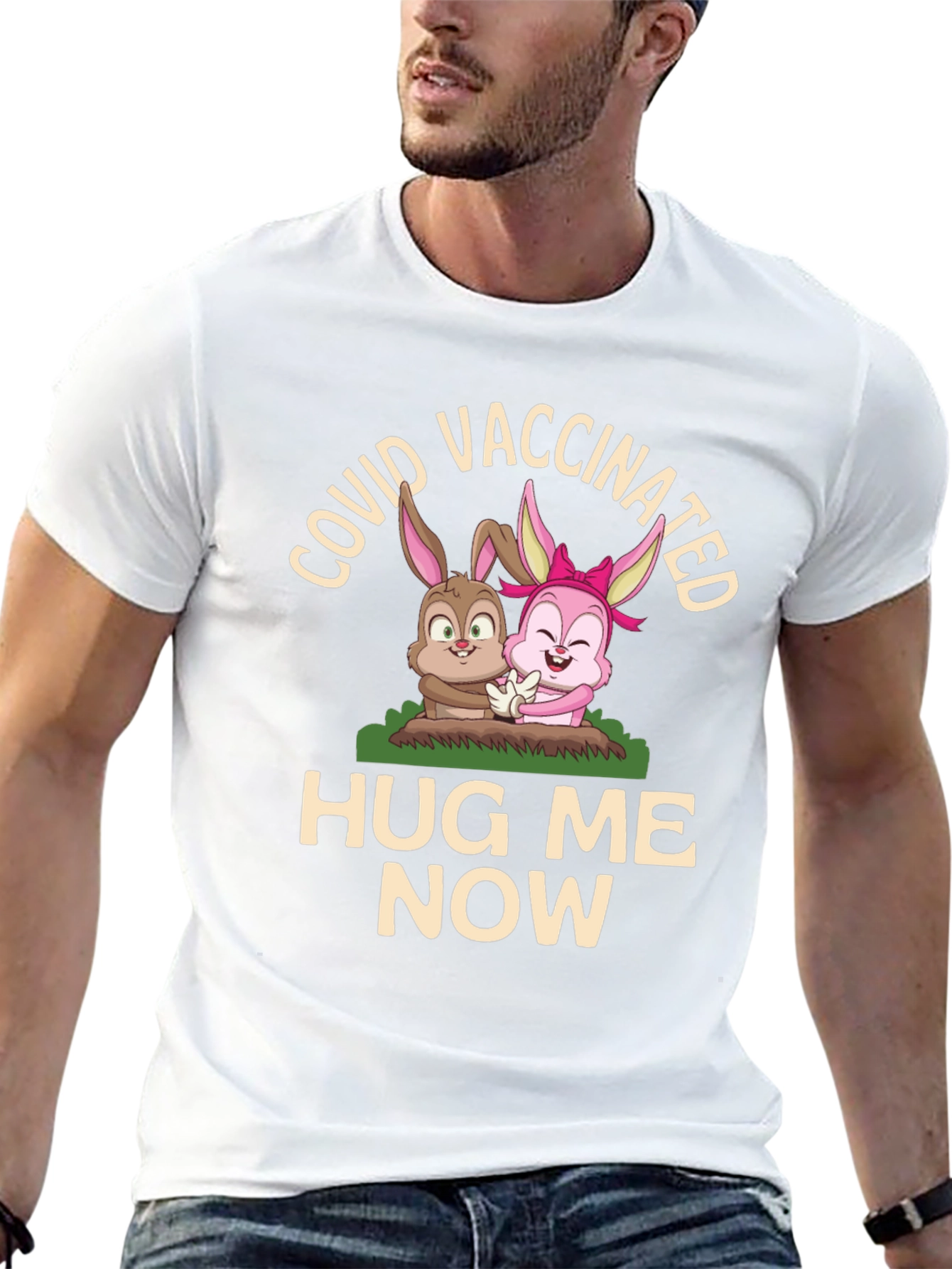 COVID Vaccinated Hug Me Now T-Shirt