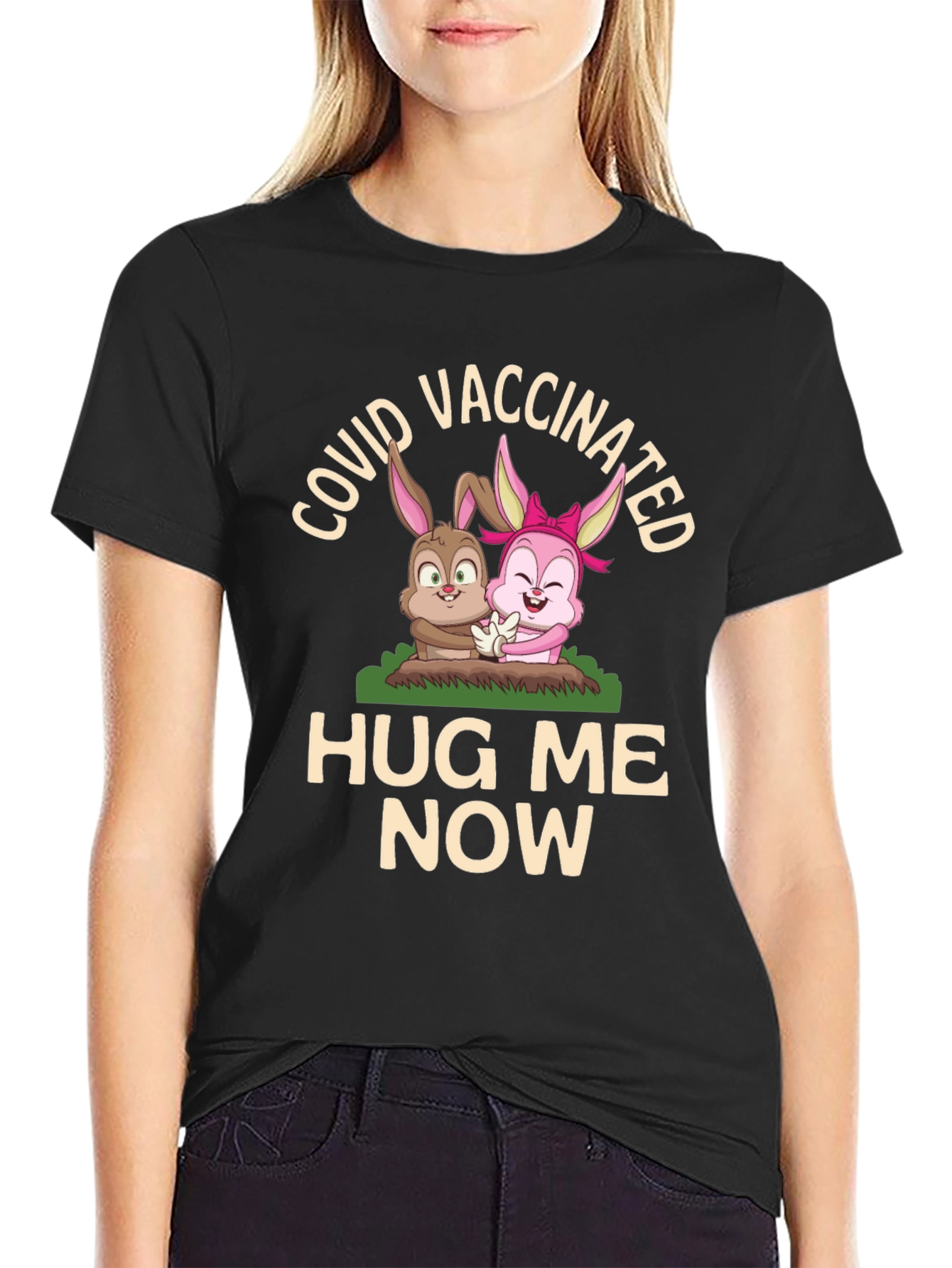 COVID Vaccinated Hug Me Now T-Shirt