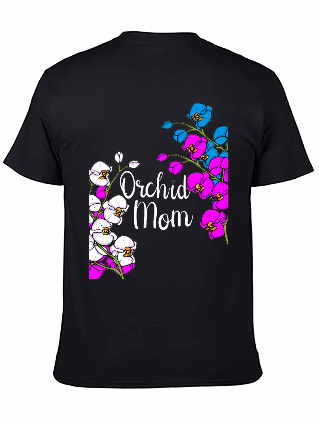 Orchid Mom Graphic T-Shirt - Floral Design
