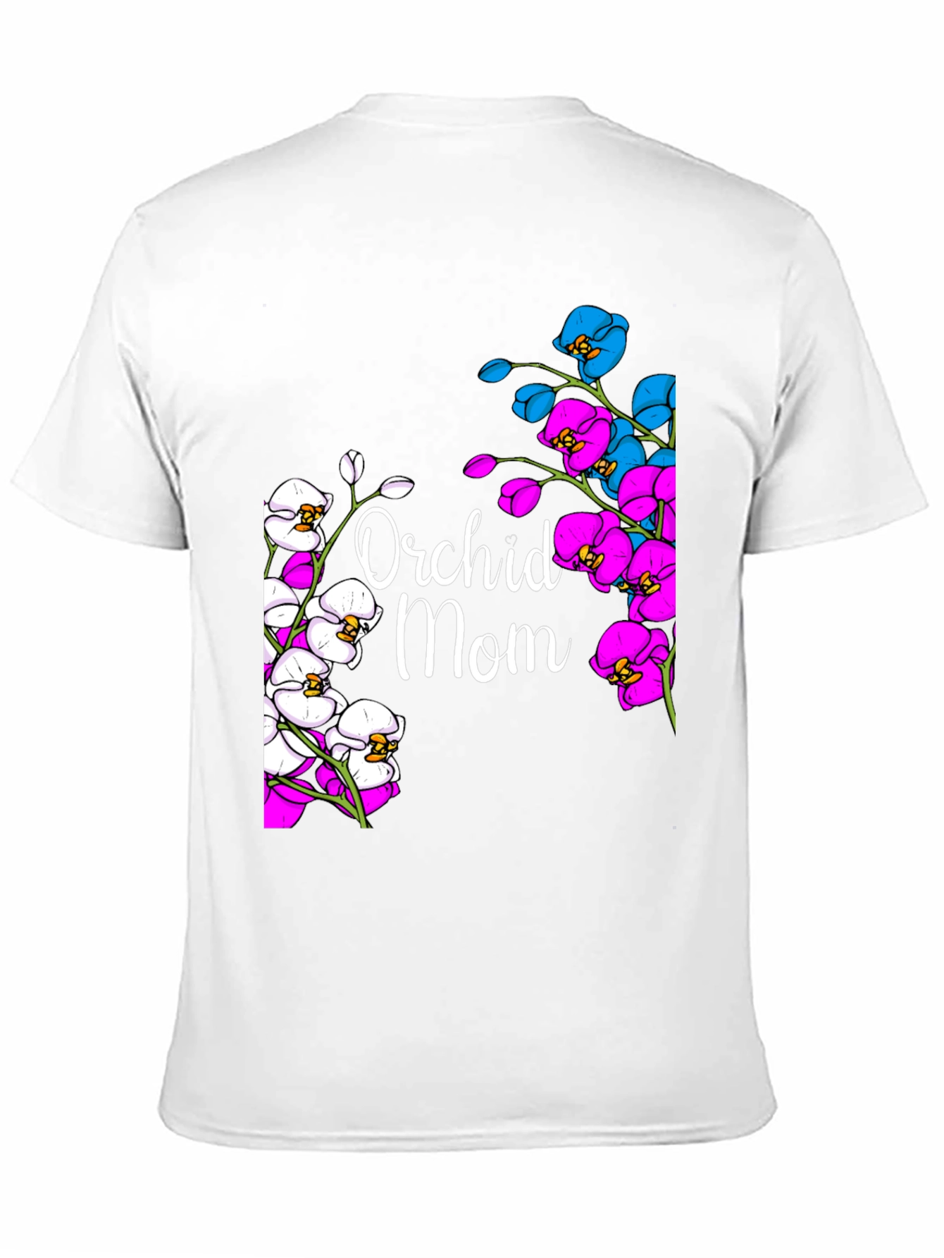 Orchid Mom Graphic T-Shirt - Floral Design