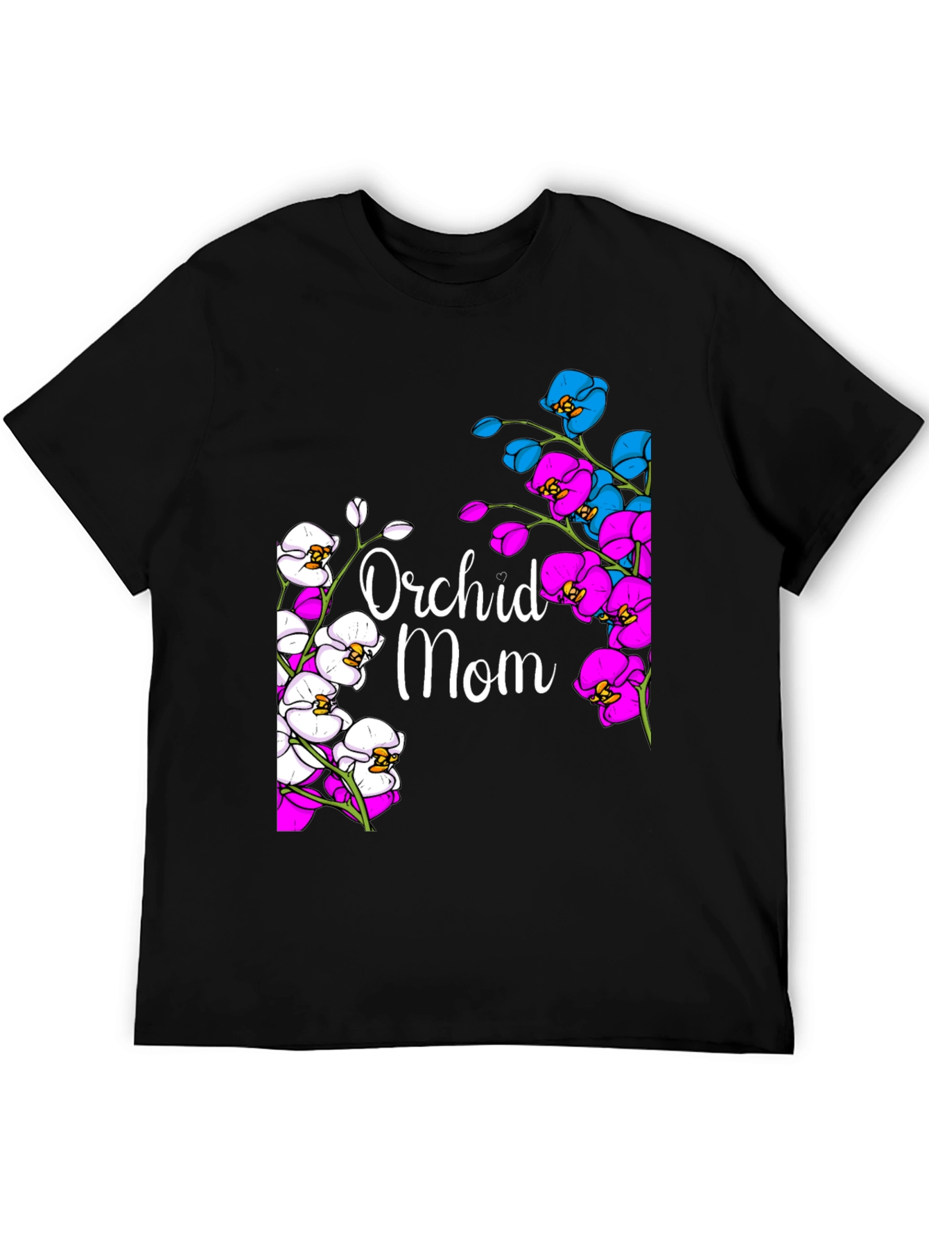Orchid Mom Graphic T-Shirt - Floral Design