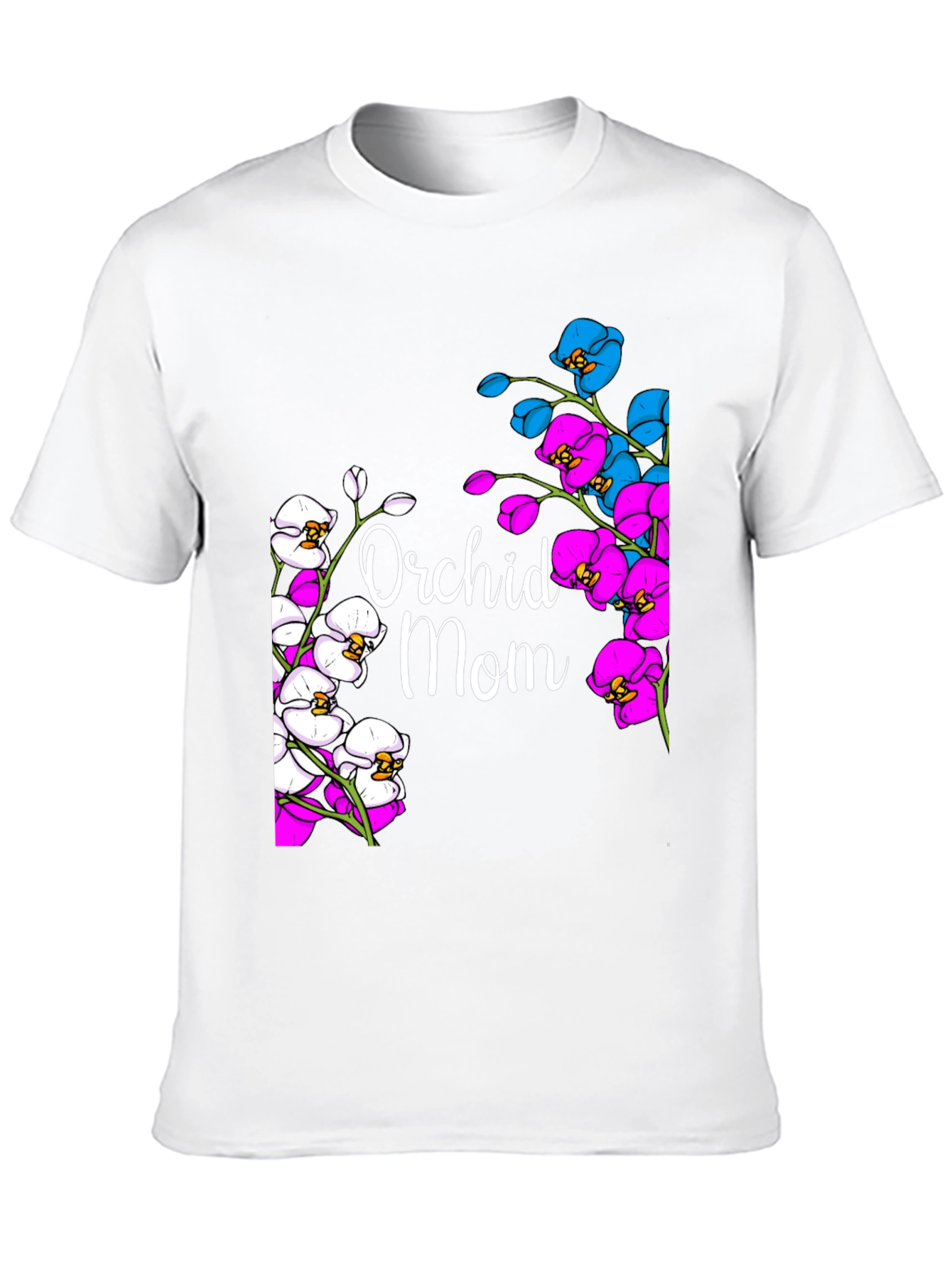 Orchid Mom Graphic T-Shirt - Floral Design