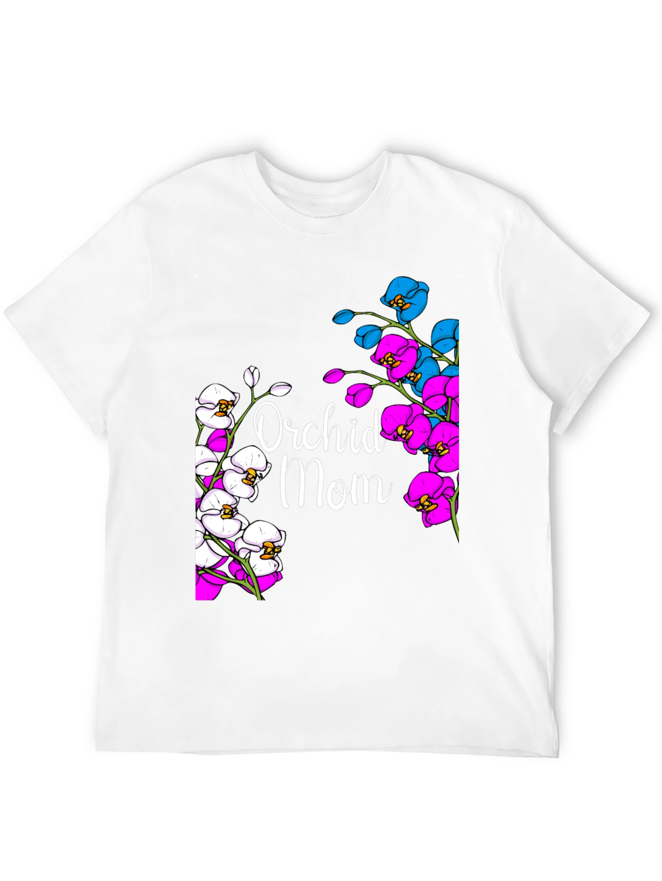 Orchid Mom Graphic T-Shirt - Floral Design