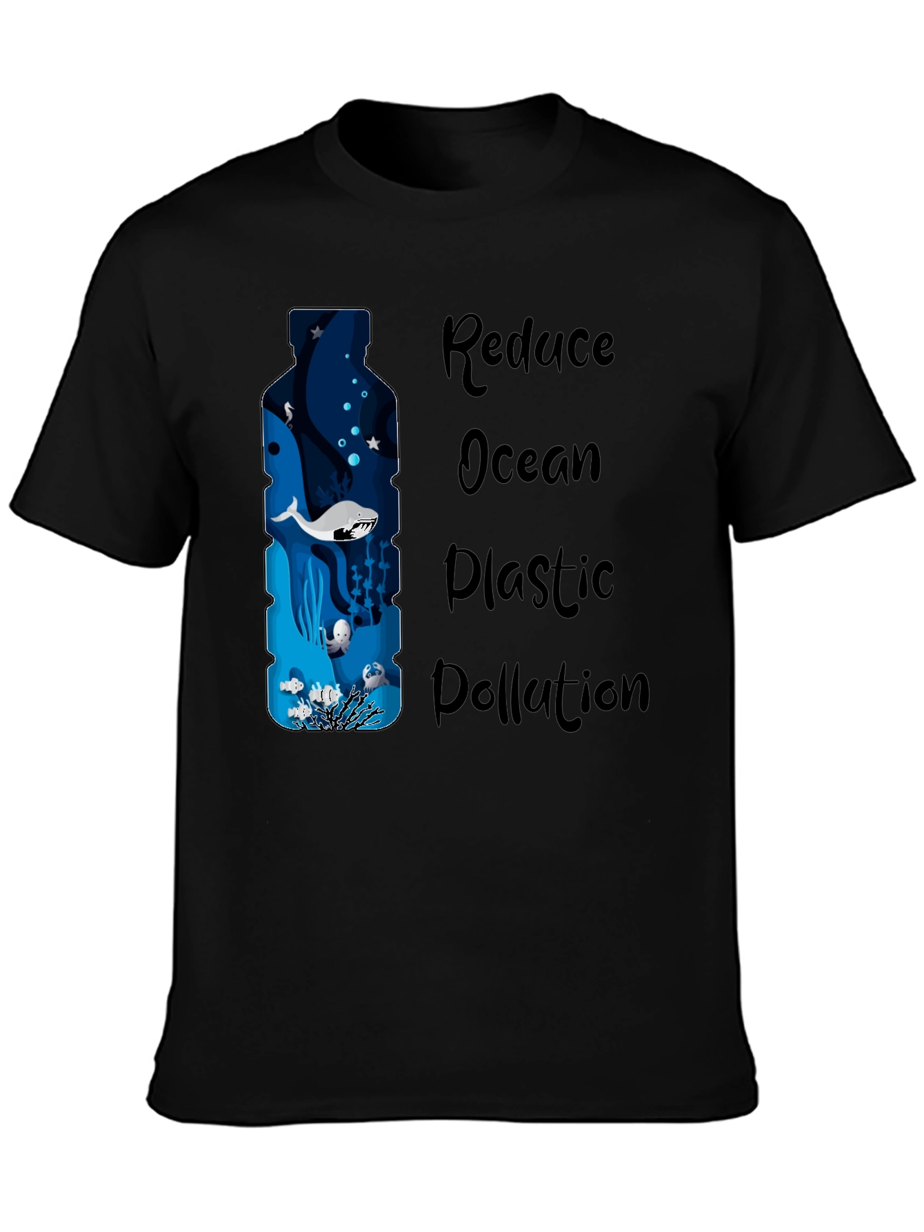 Reduce Ocean Plastic Pollution Graphic T-Shirt