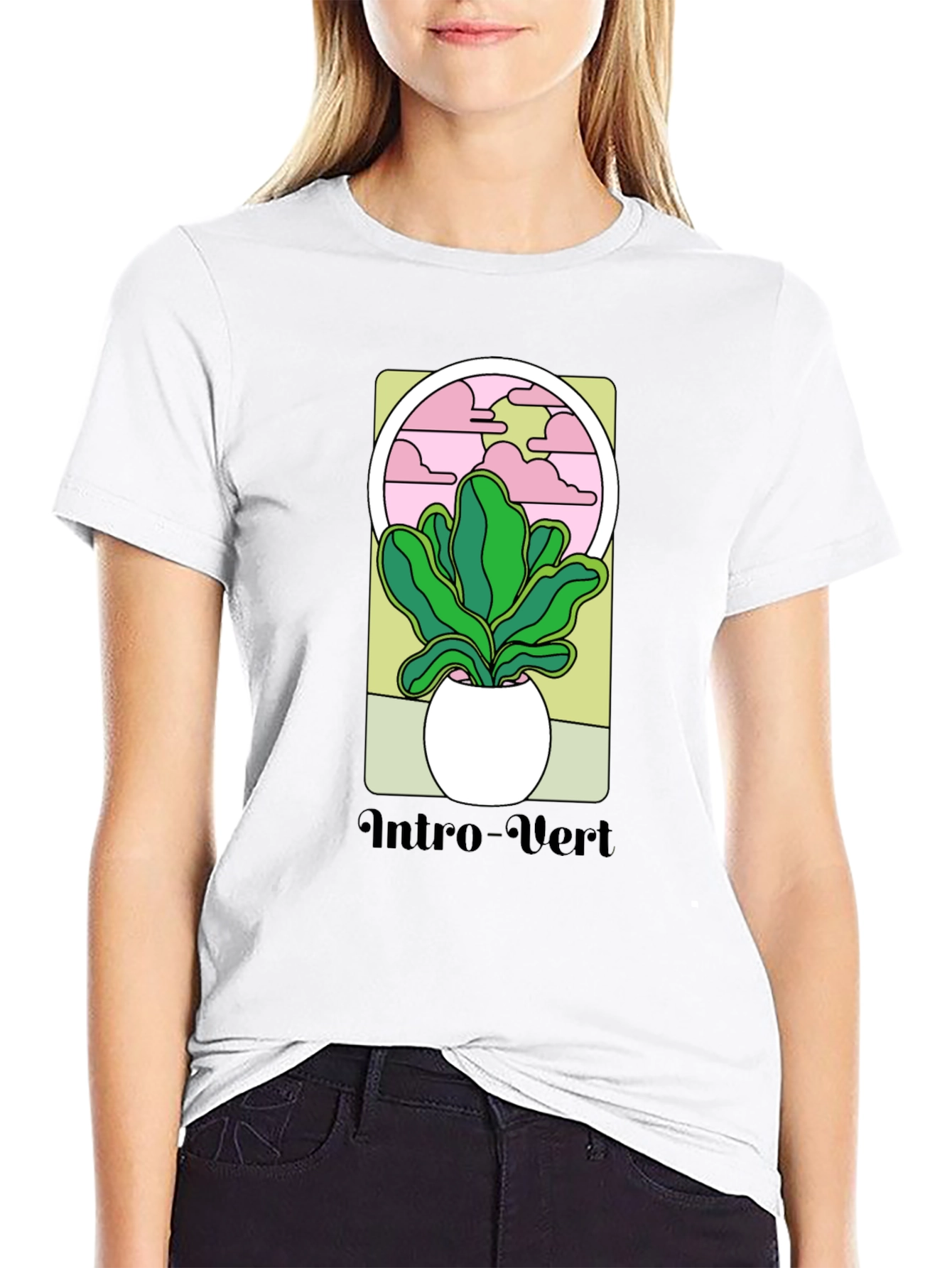 Intro-Vert Plant Graphic T-Shirt