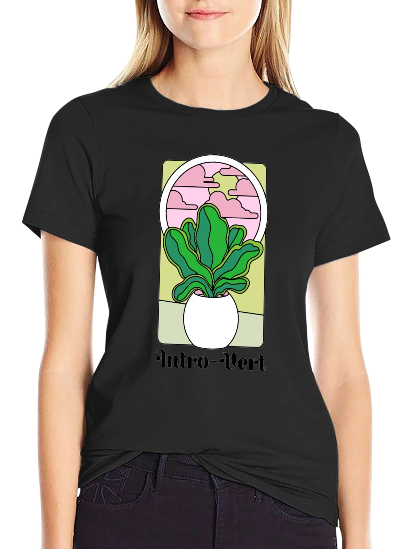 Intro-Vert Plant Graphic T-Shirt
