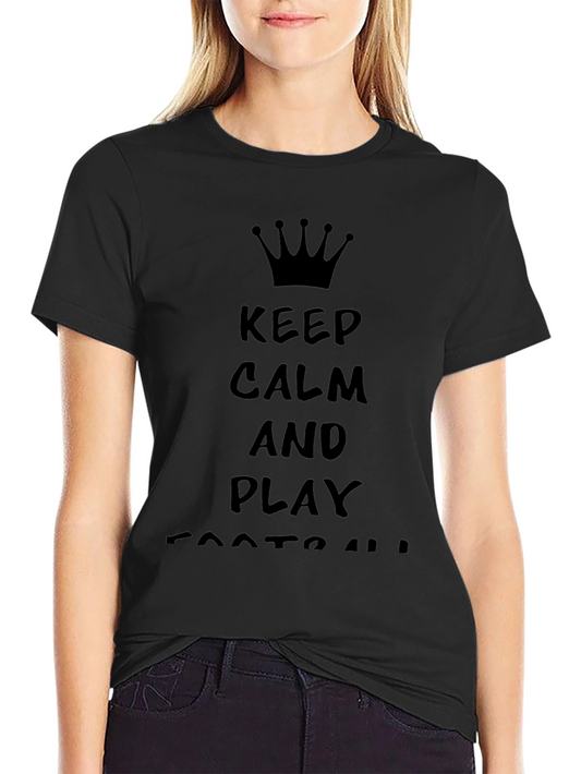 Keep Calm and Play Football Mens T-Shirt