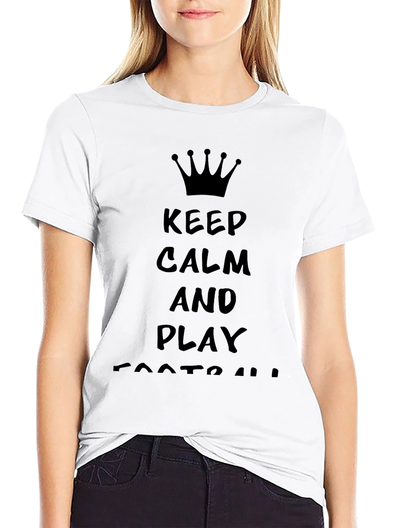 Keep Calm and Play Football Mens T-Shirt