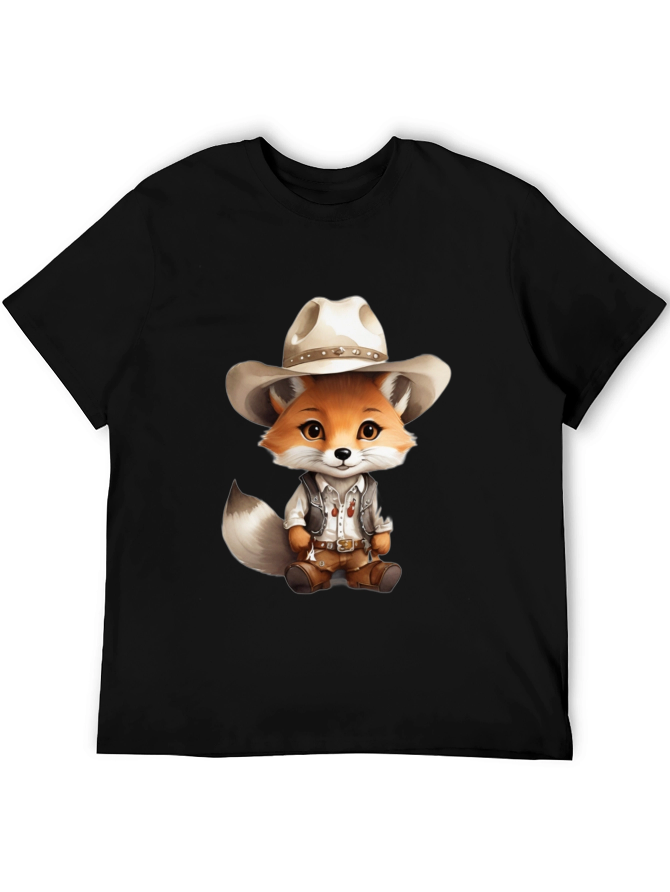 Fox Cowboy T-Shirt - Cute Animal Design