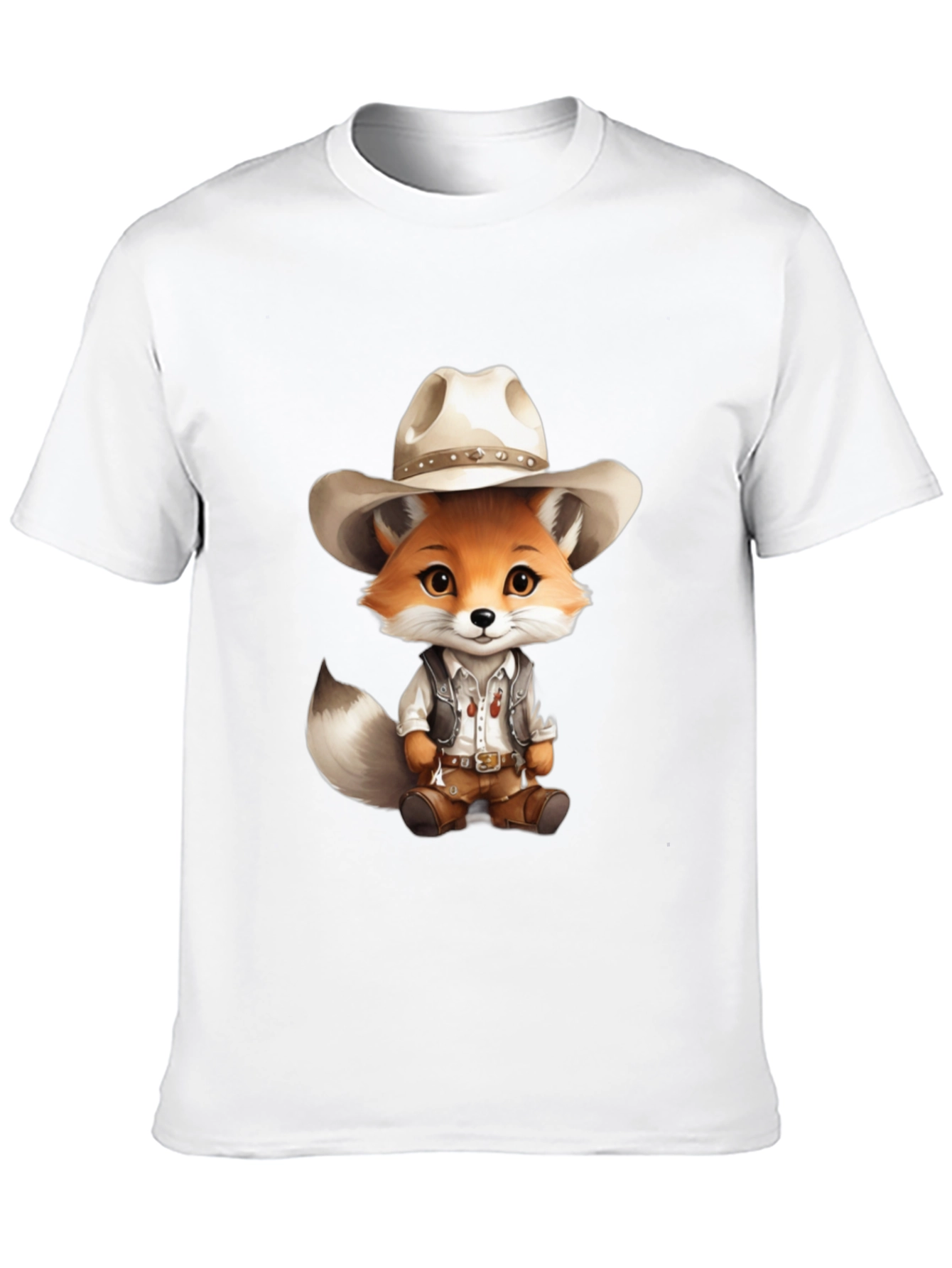 Fox Cowboy T-Shirt - Cute Animal Design