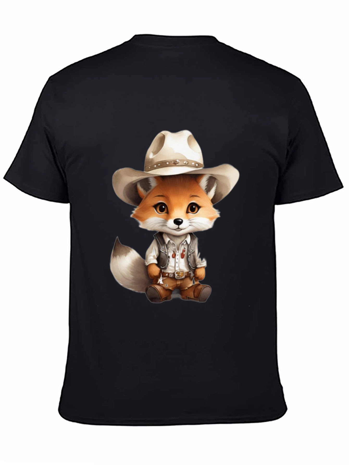 Fox Cowboy T-Shirt - Cute Animal Design