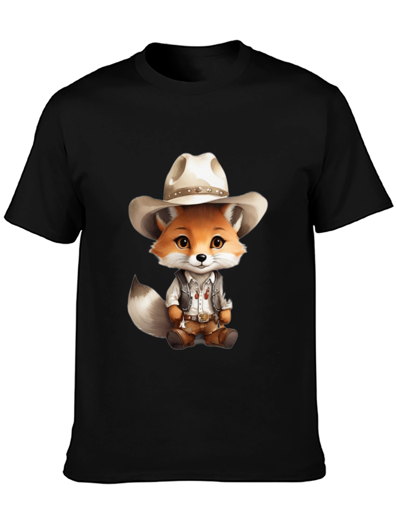 Fox Cowboy T-Shirt - Cute Animal Design