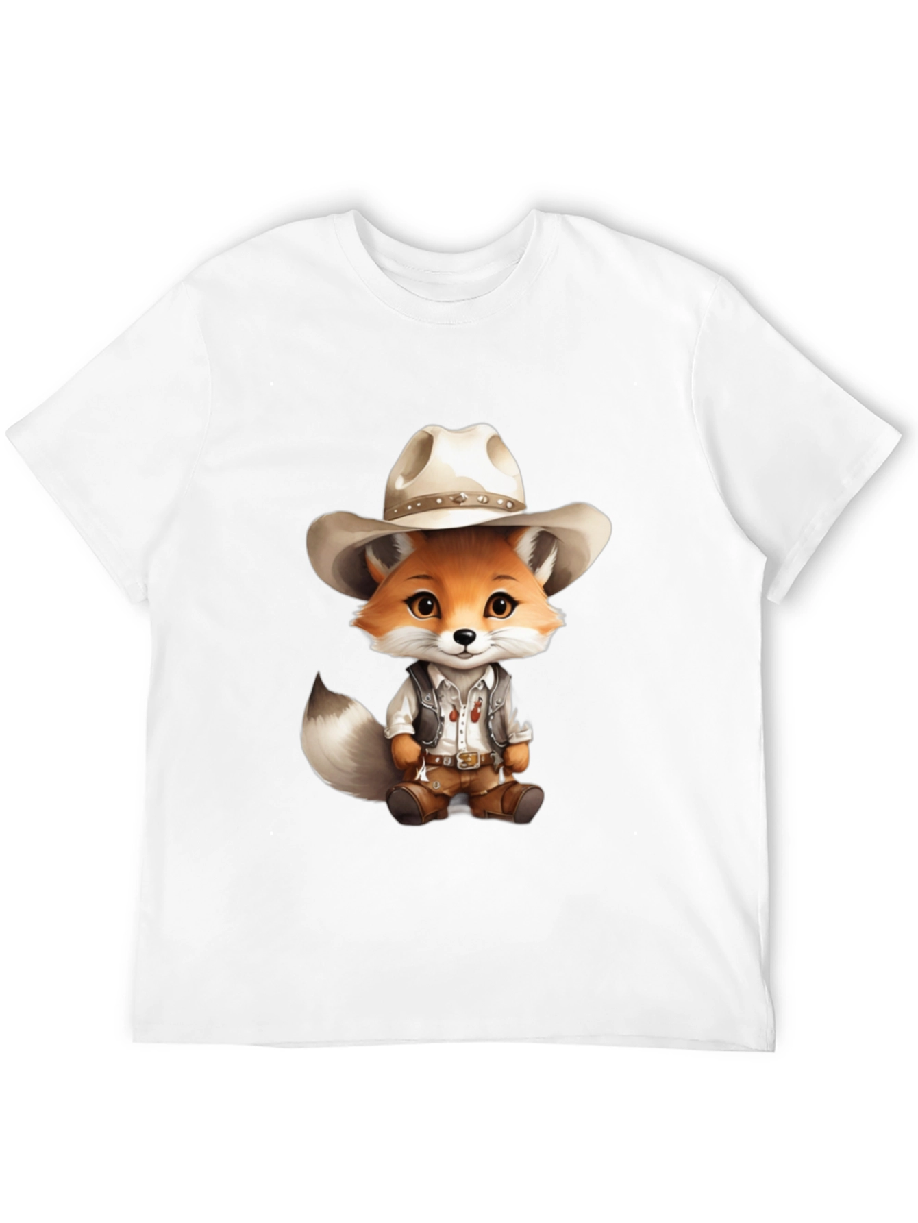 Fox Cowboy T-Shirt - Cute Animal Design