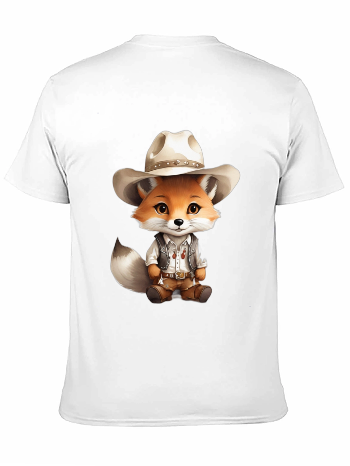 Fox Cowboy T-Shirt - Cute Animal Design