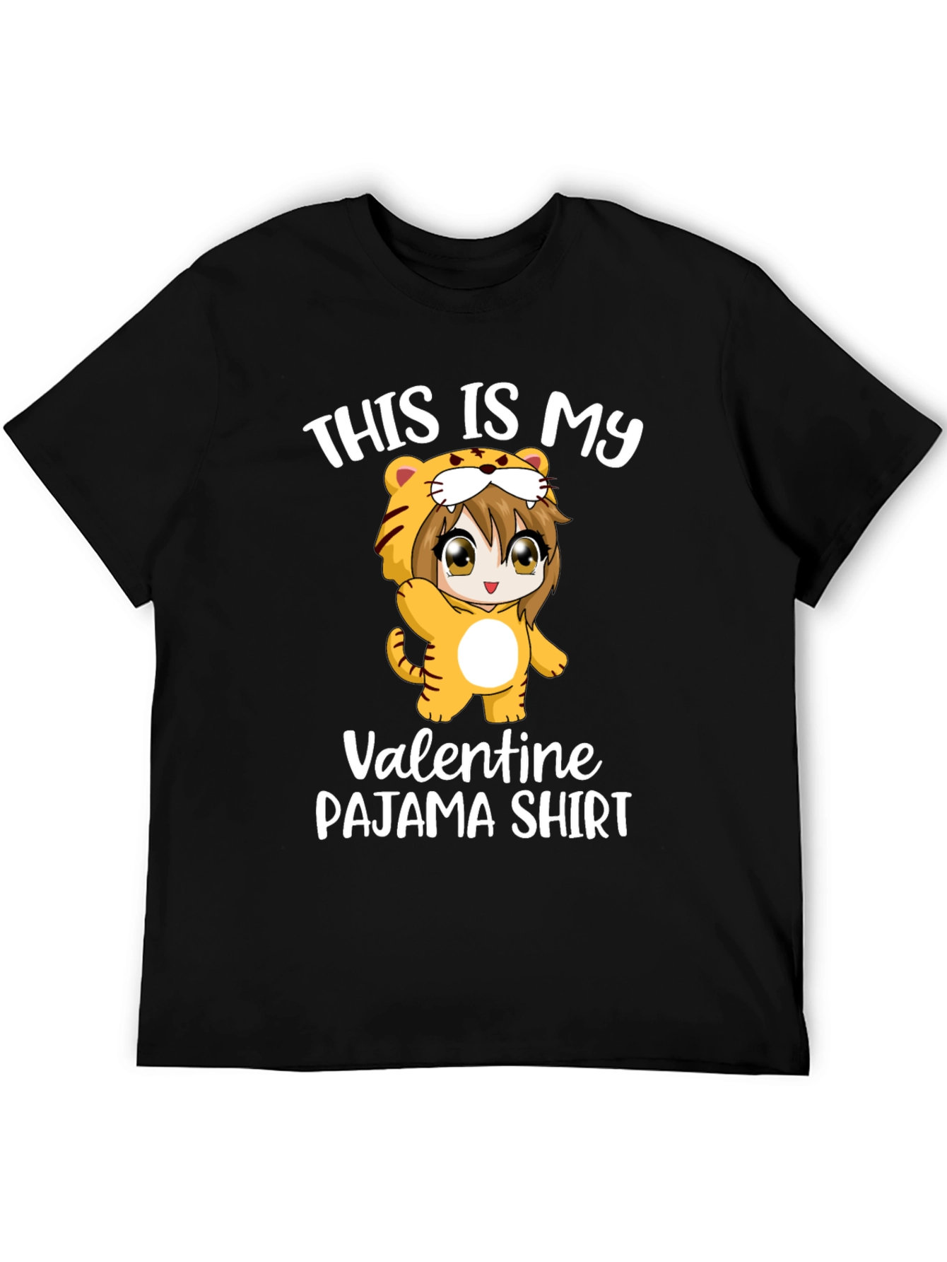 Valentine Pajama Shirt with Anime Girl