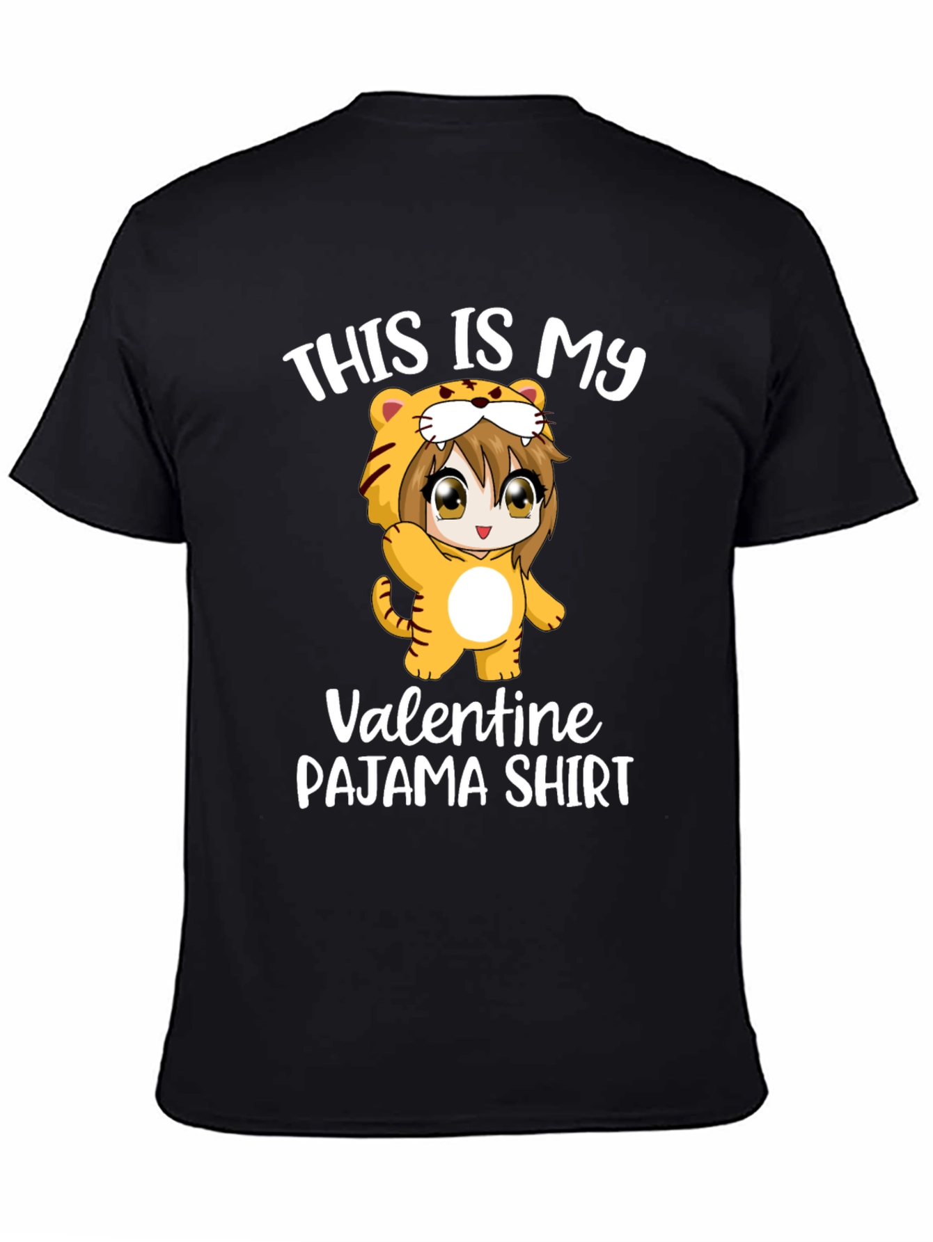 Valentine Pajama Shirt with Anime Girl