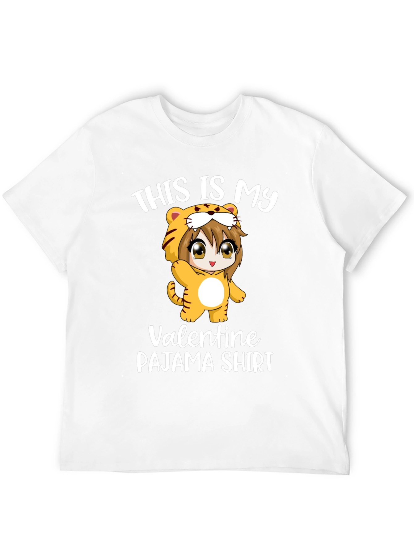 Valentine Pajama Shirt with Anime Girl